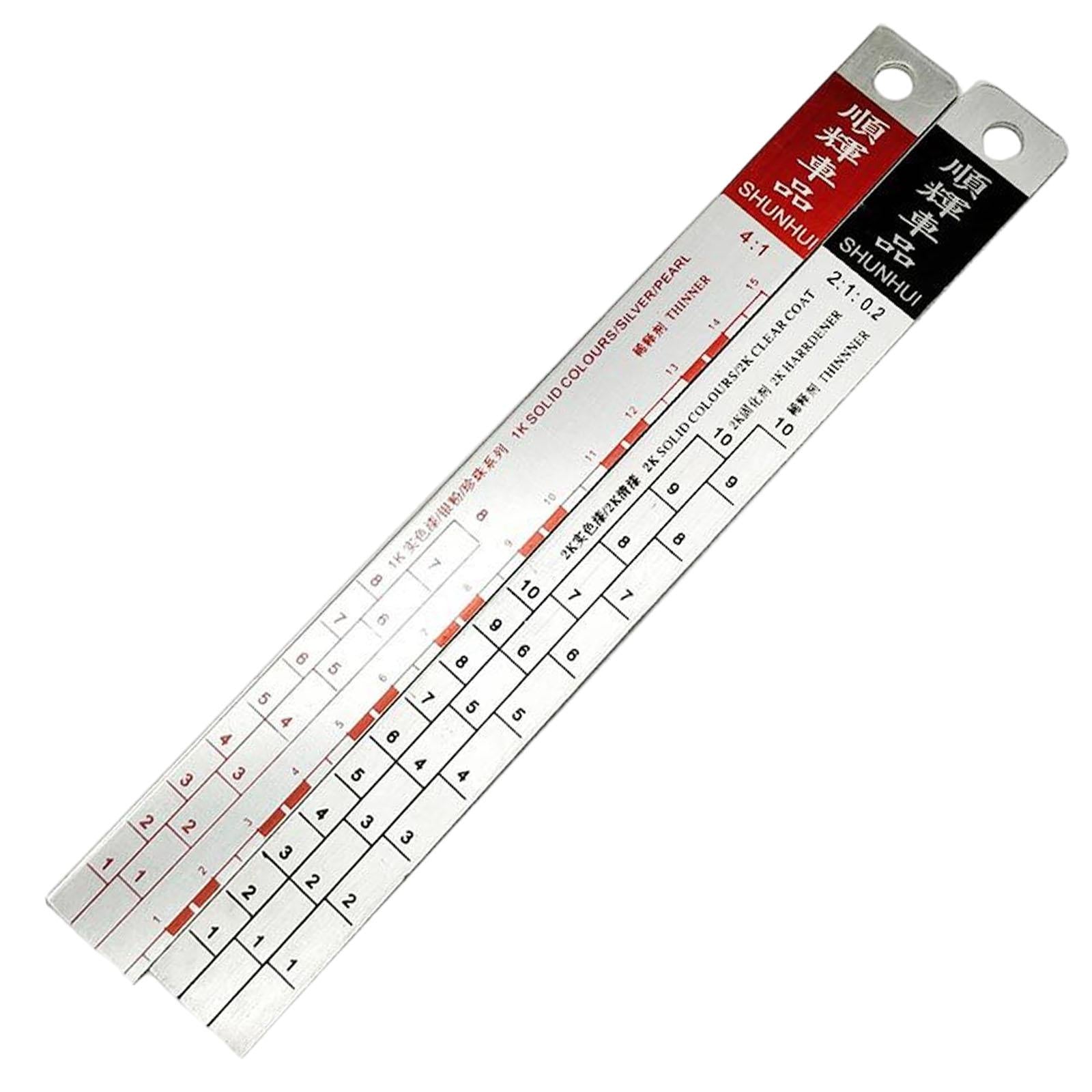 Car Paint Ruler Stirrer 2:1 and 4:1 for Mixing Car Paint Automotive Coatings Small