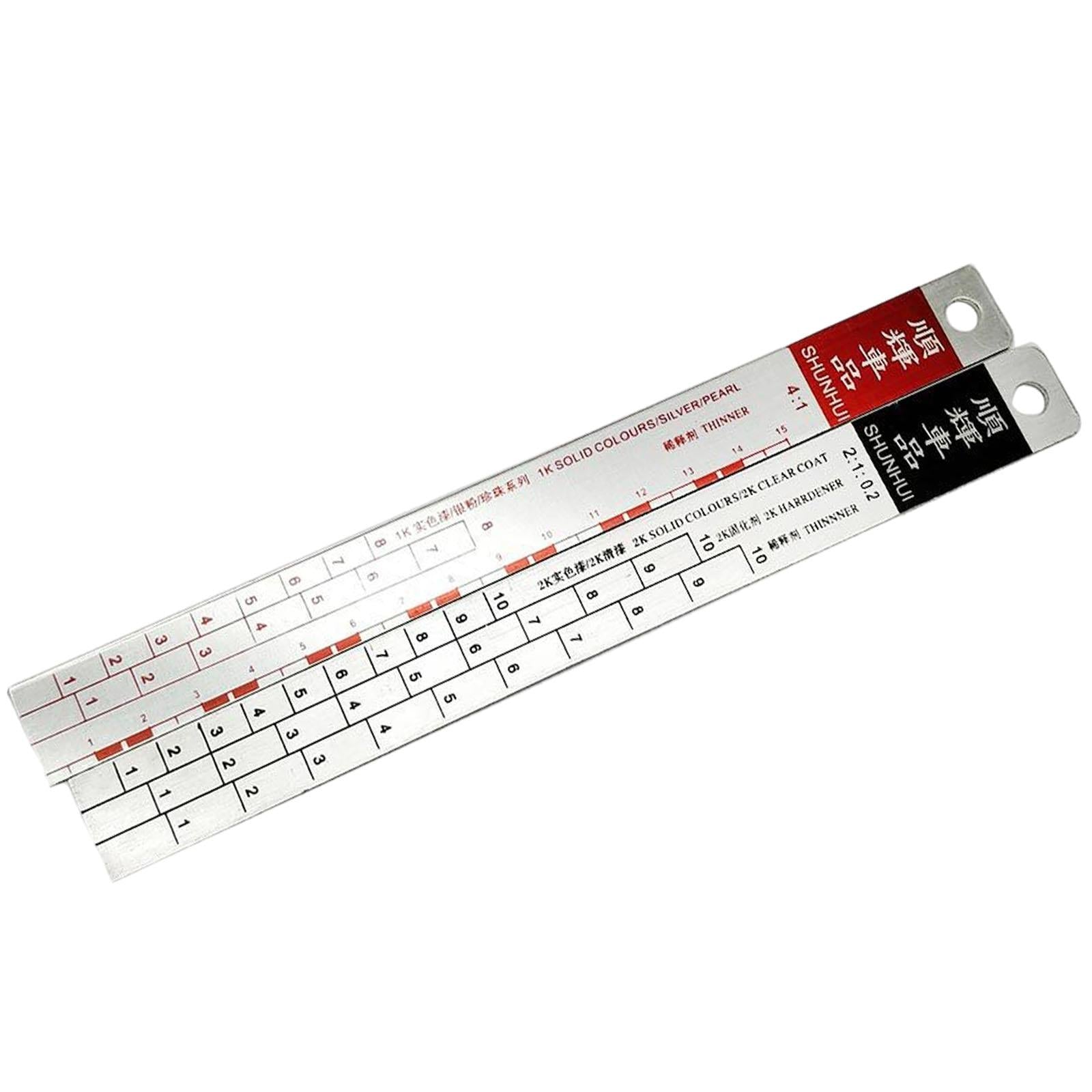 Car Paint Ruler Stirrer 2:1 and 4:1 for Mixing Car Paint Automotive Coatings Small