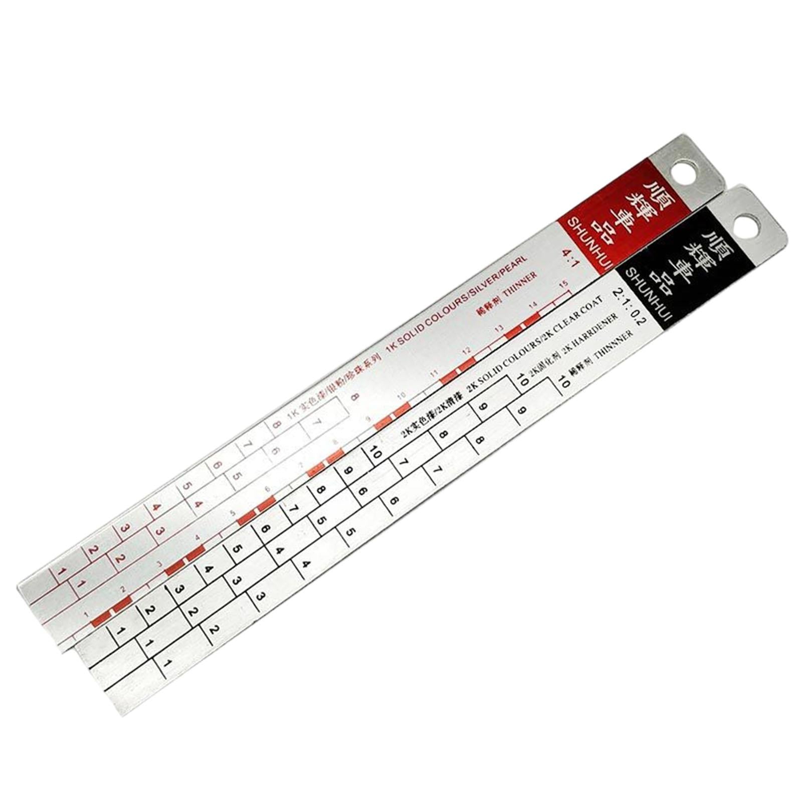Car Paint Ruler Stirrer 2:1 and 4:1 for Mixing Car Paint Automotive Coatings Small