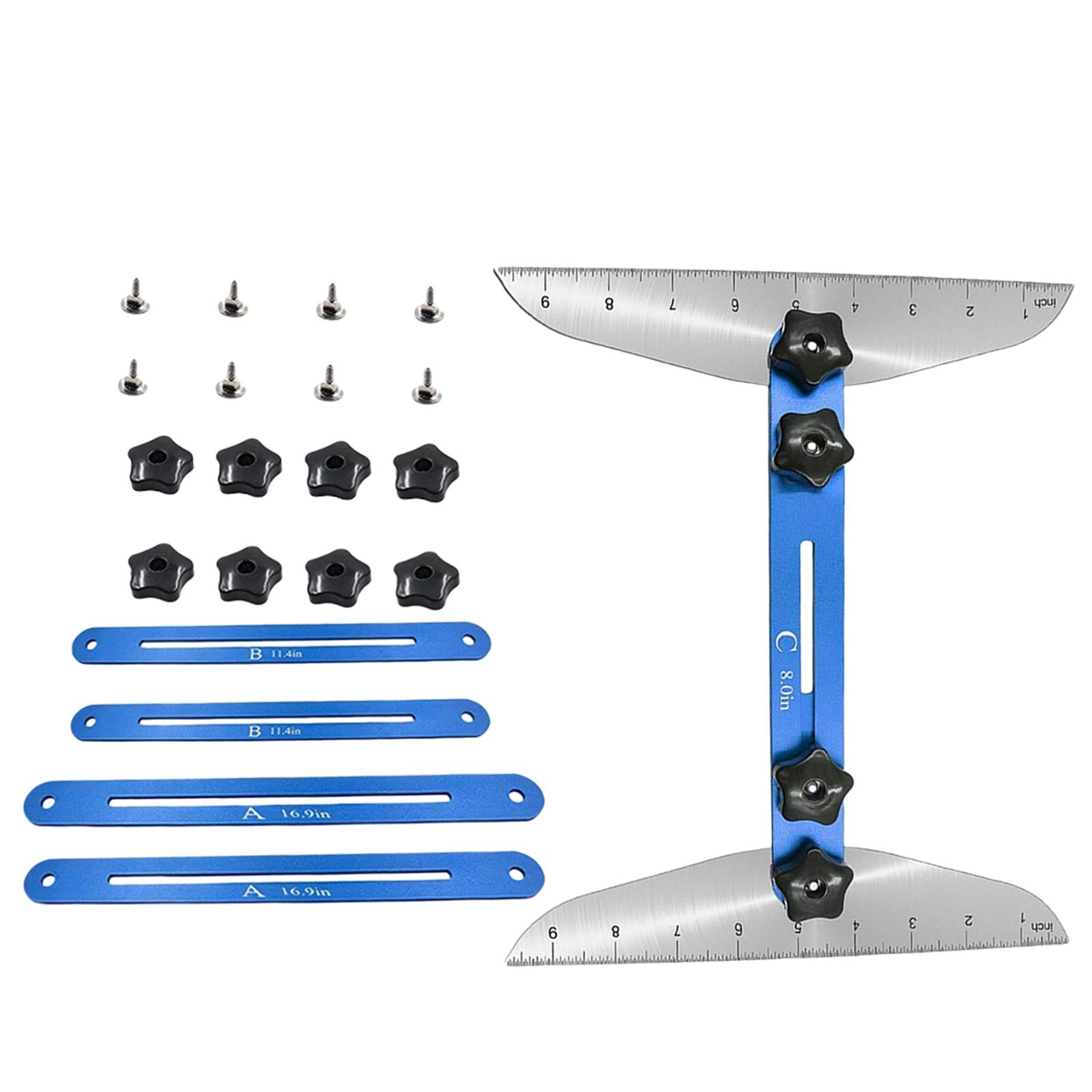 Stair Treads Gauge Template Shelf Scribe Tool for Stairs Risers Blue