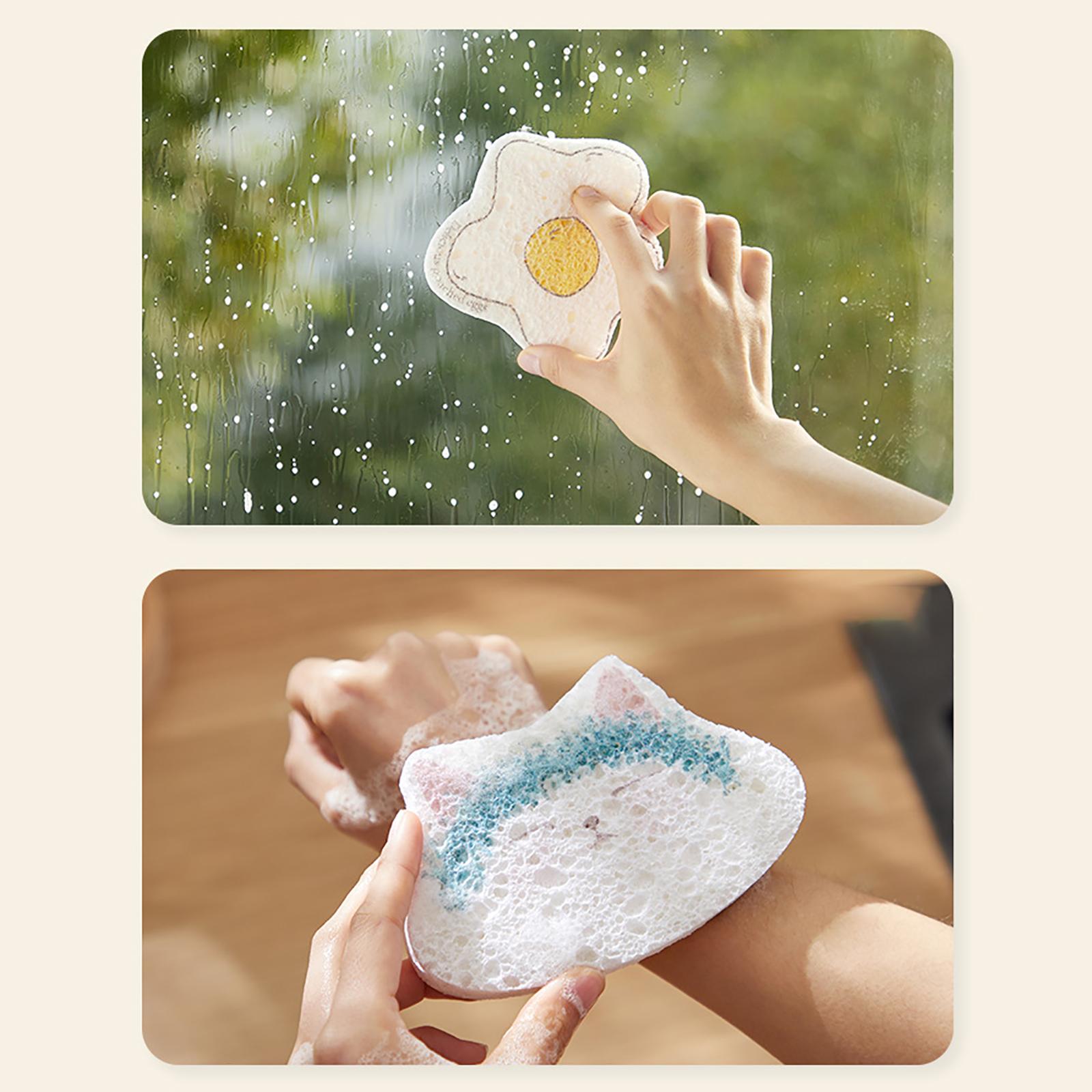 Non Stick Scrub Sponge Reusable Multifunctional for Bathroom Dish Pans Egg