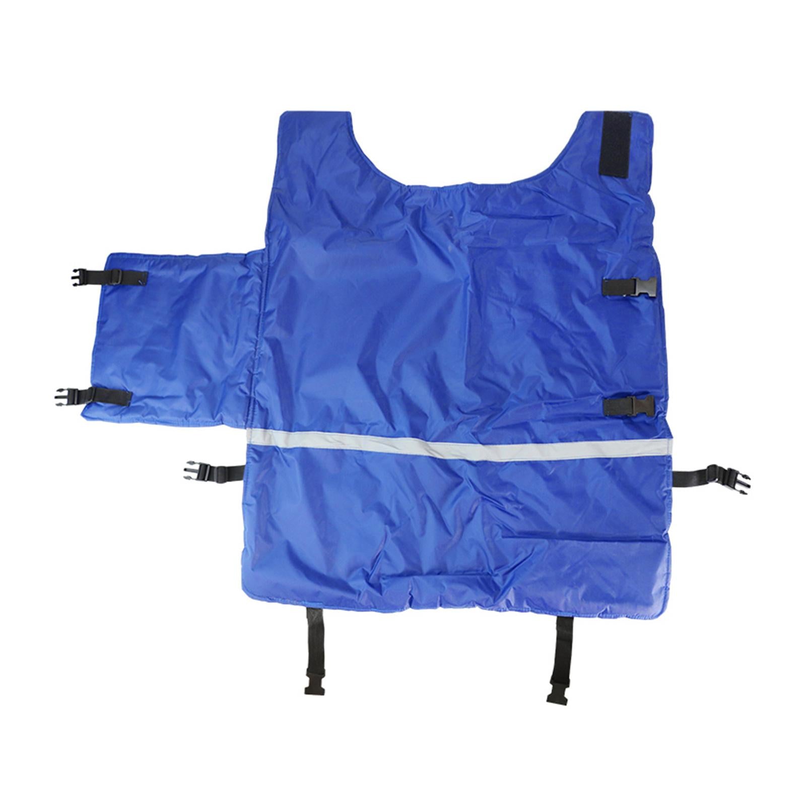 Cow Calf Coat Cotton-Padded with Belly Band Clothing for Keep Warm Farmhouse Blue