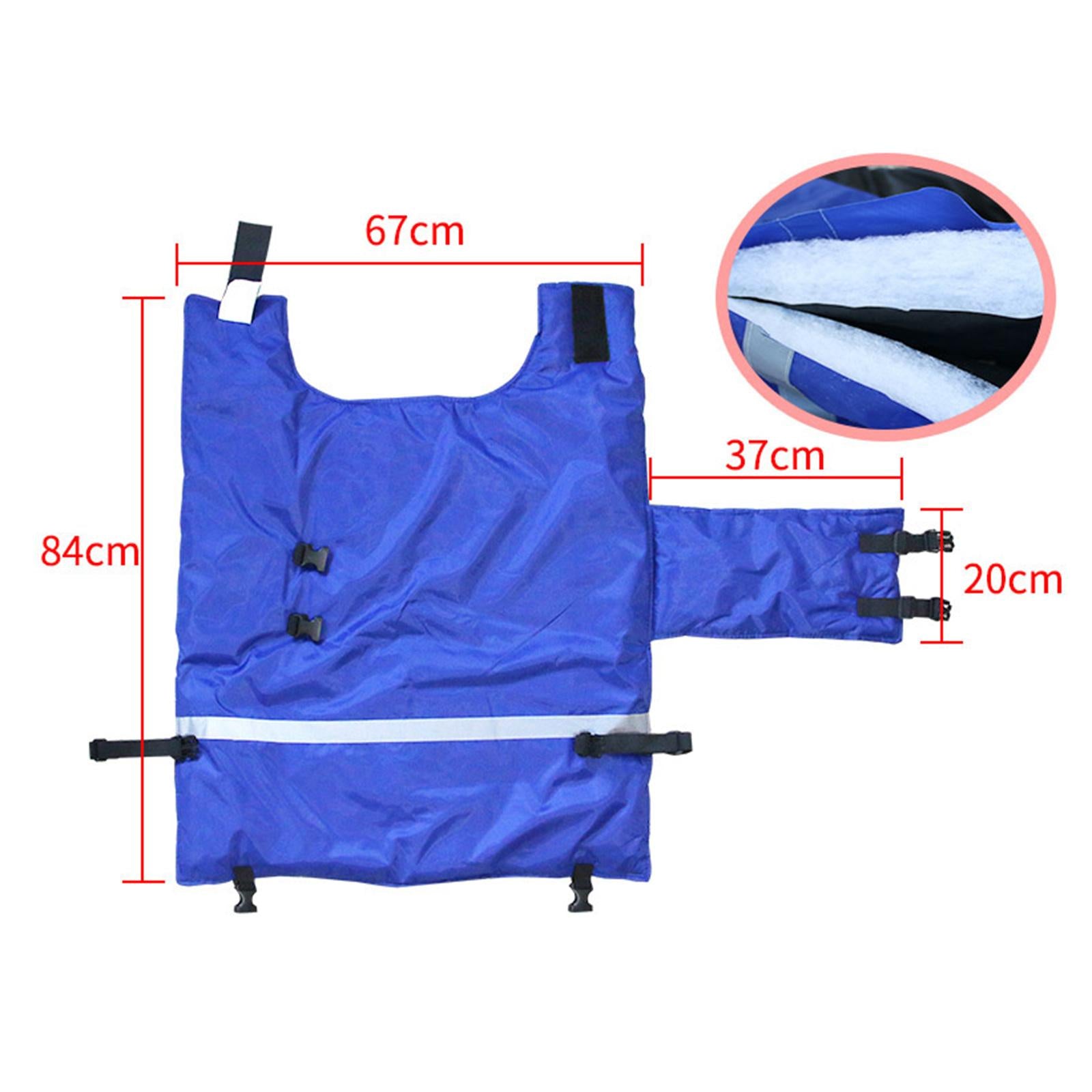 Cow Calf Coat Cotton-Padded with Belly Band Clothing for Keep Warm Farmhouse Blue