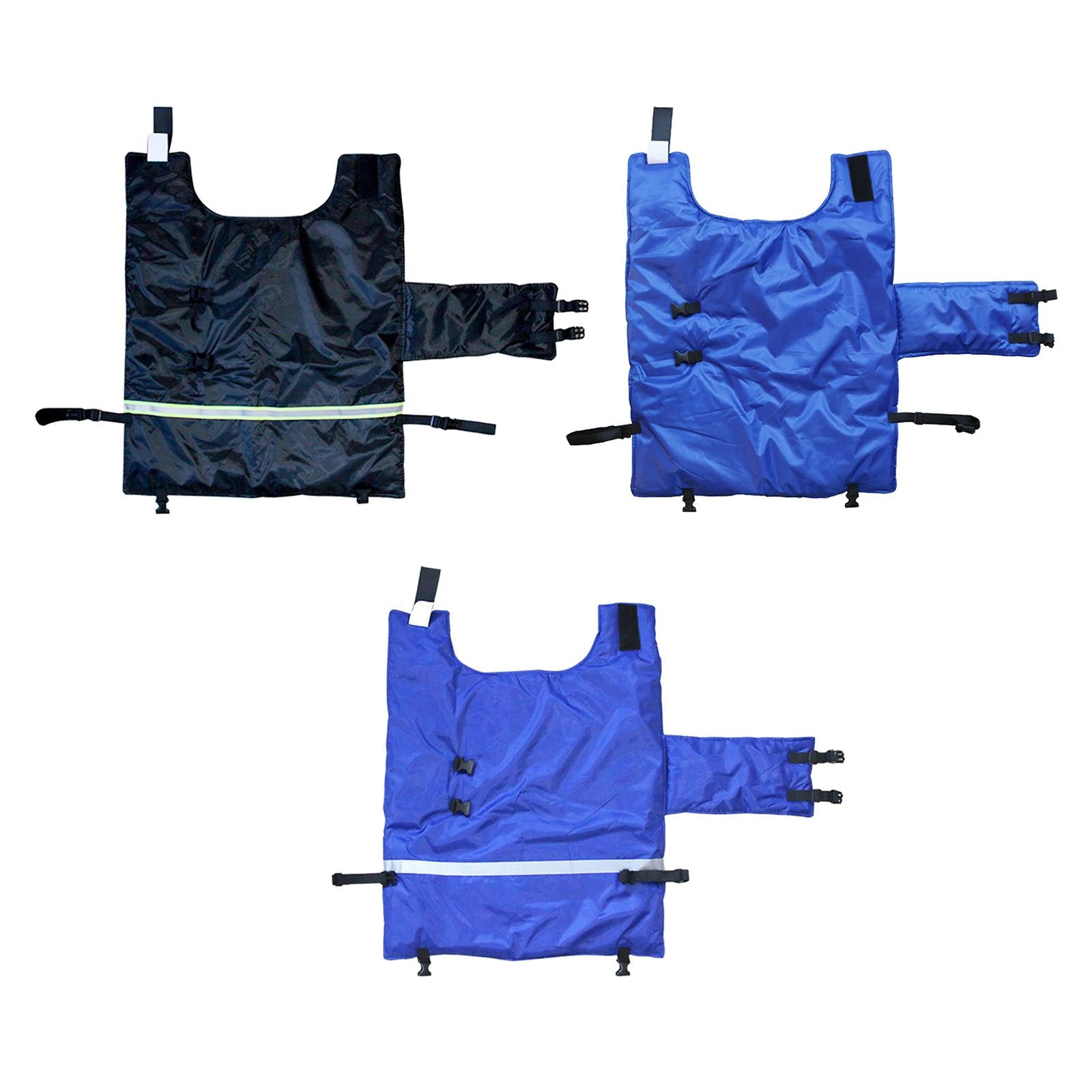 Cow Calf Coat Cotton-Padded with Belly Band Clothing for Keep Warm Farmhouse Blue