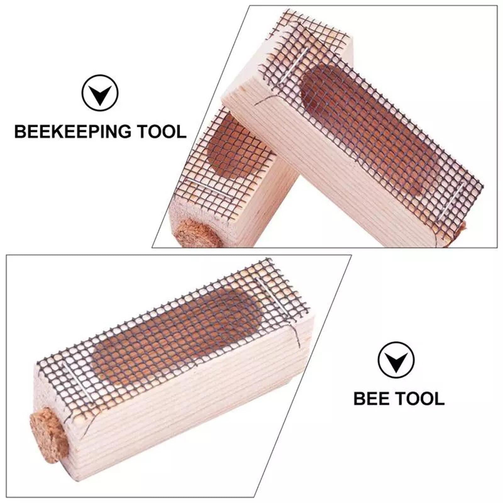 5Pieces Queen Bee Cage Catcher Cage Hive Rearing Box for Beekeeping