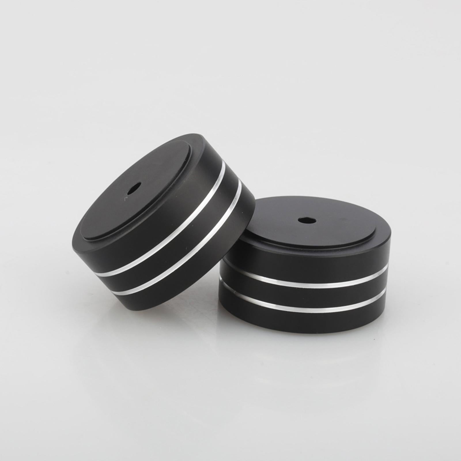HiFi Aluminum Speaker Feet Shock Pad Spikes for Recorder DAC Devices Black