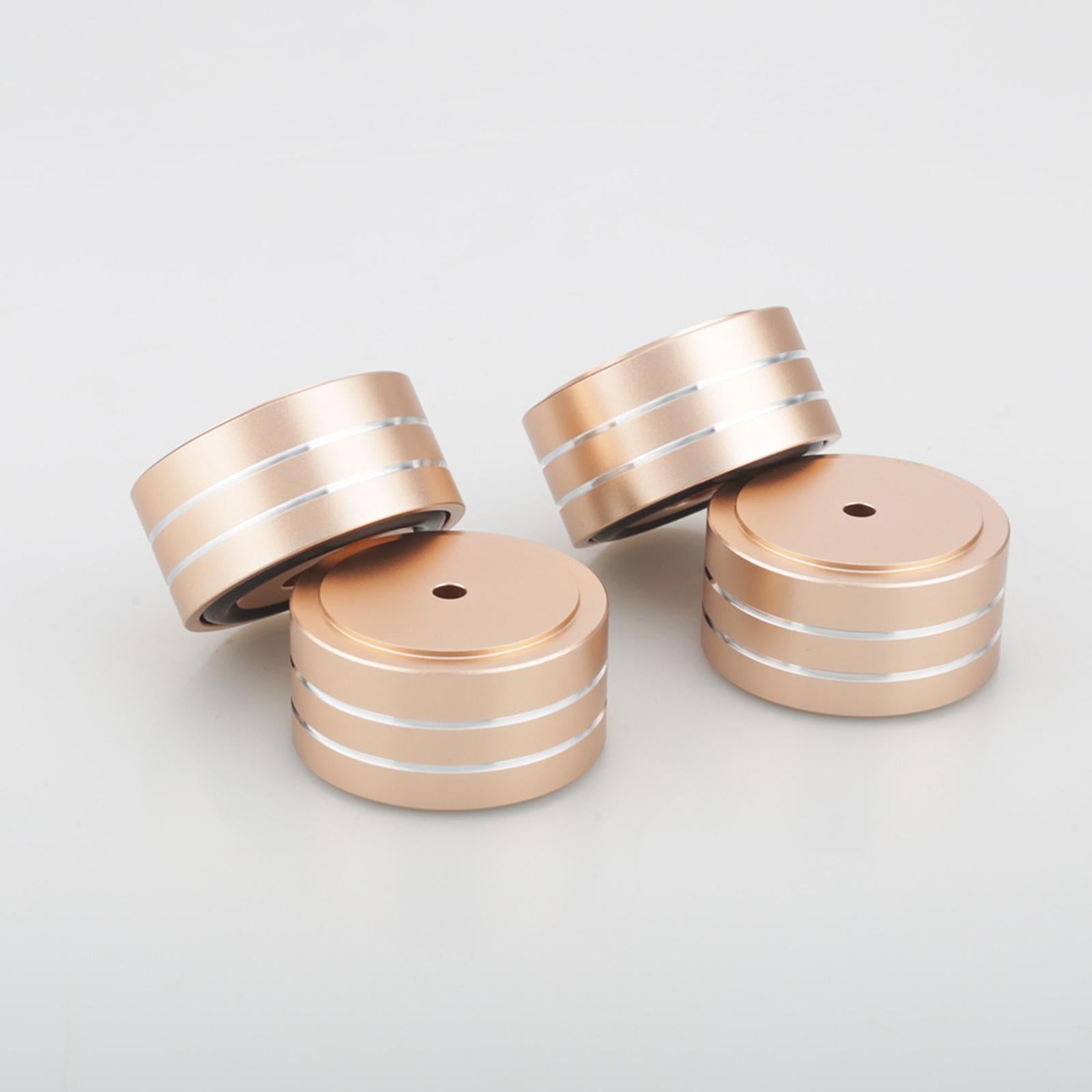 HiFi Aluminum Speaker Feet Shock Pad Spikes for Recorder DAC Devices Gold