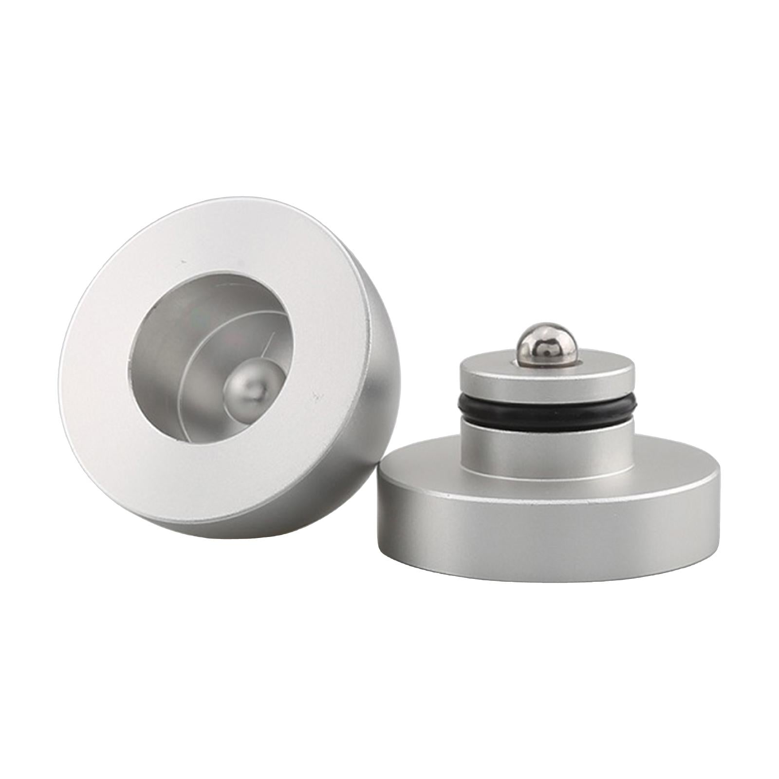 Speakers Feet Pads Mats Traceless Aluminum Alloy for Turntables Preamp Silver