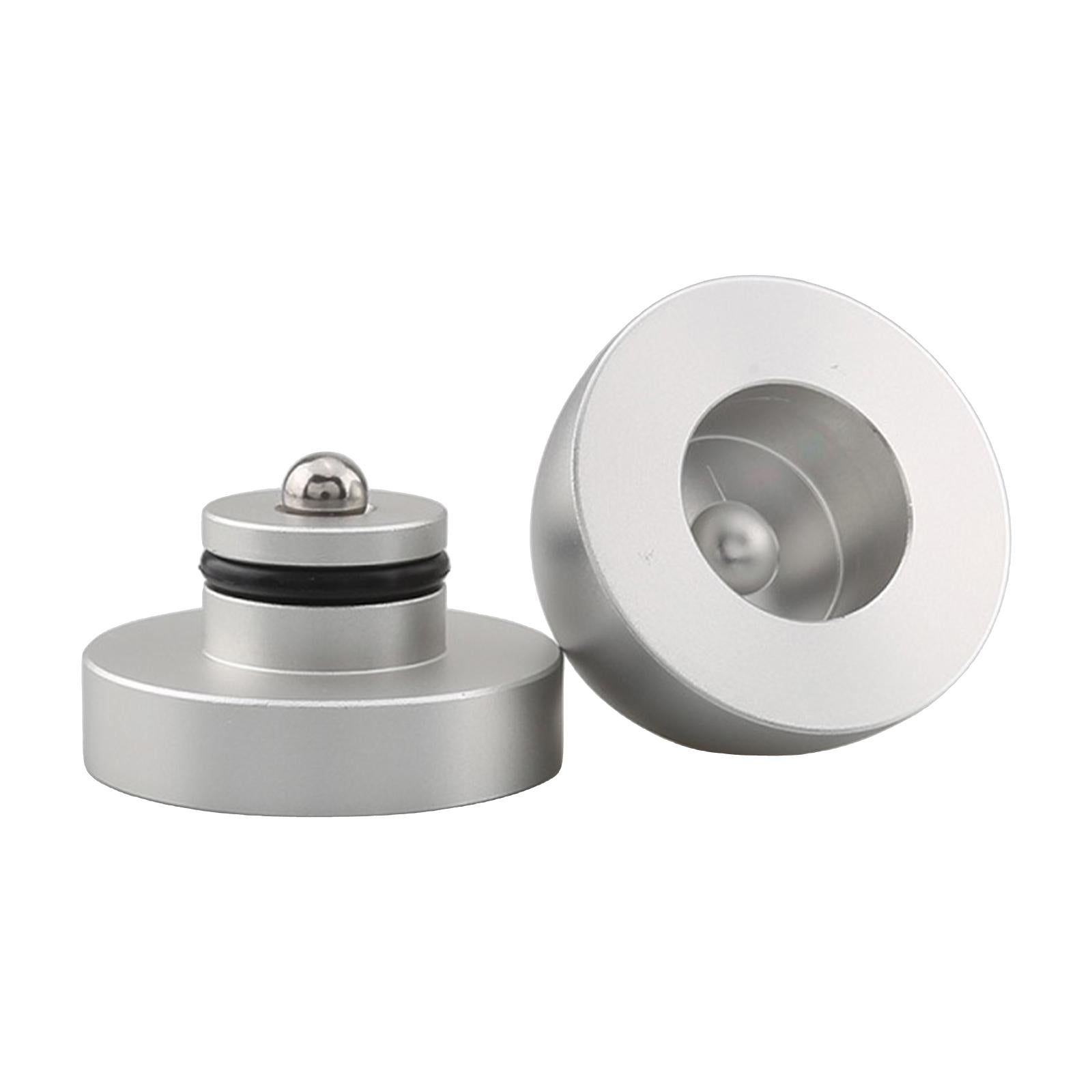 Speakers Feet Pads Mats Traceless Aluminum Alloy for Turntables Preamp Silver