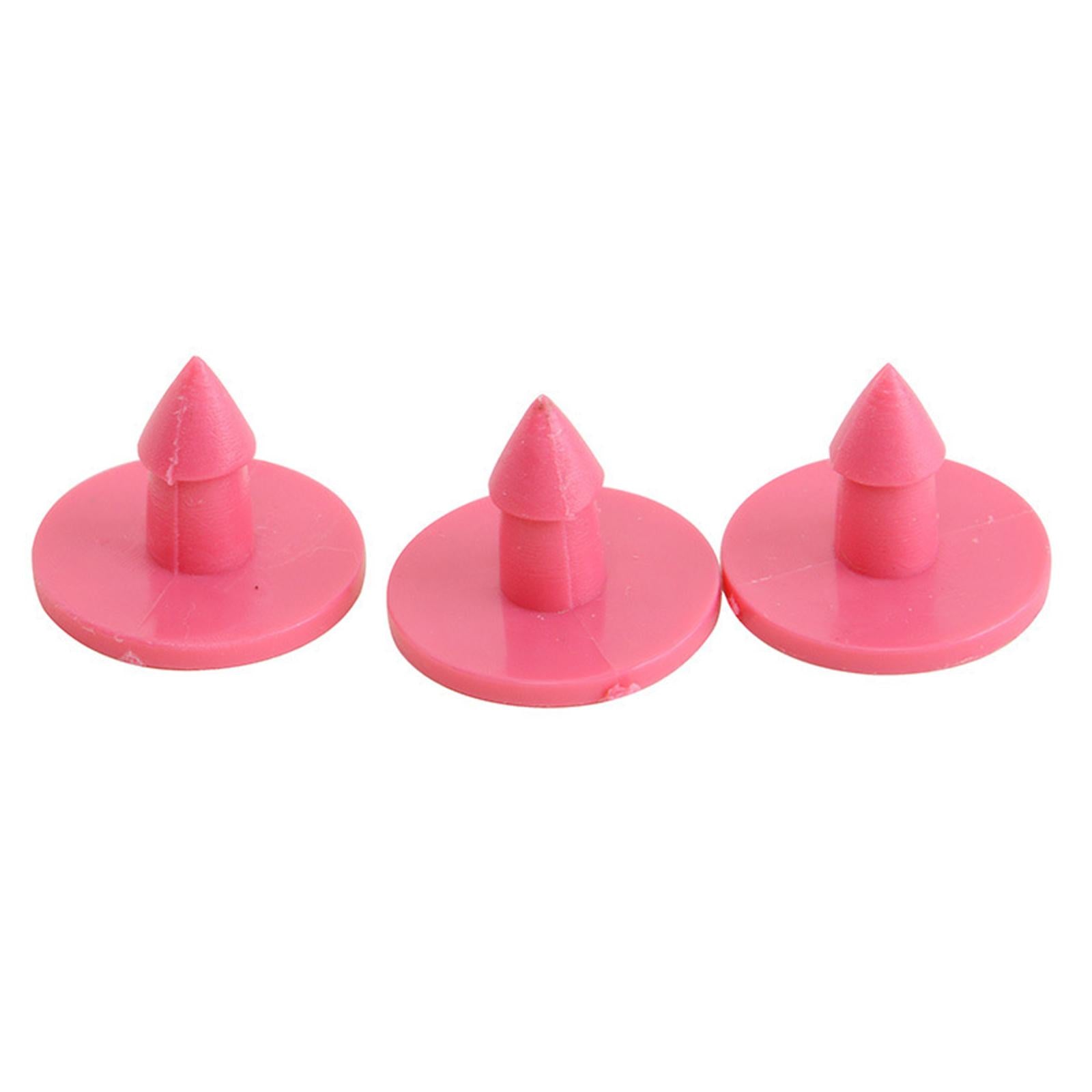 Ear Tag Anti-Shedding Number ABS Rose Red Animal for Livestock Rabbit Pig