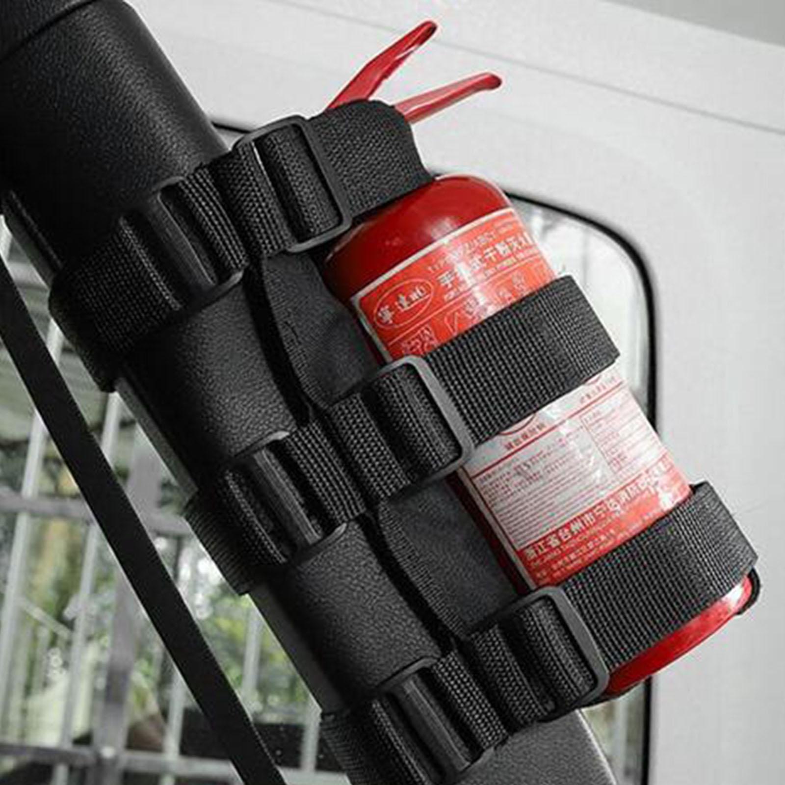 Fire Extinguisher Holder Accessory for Jeep Wrangler Roll Bar Mount for Car