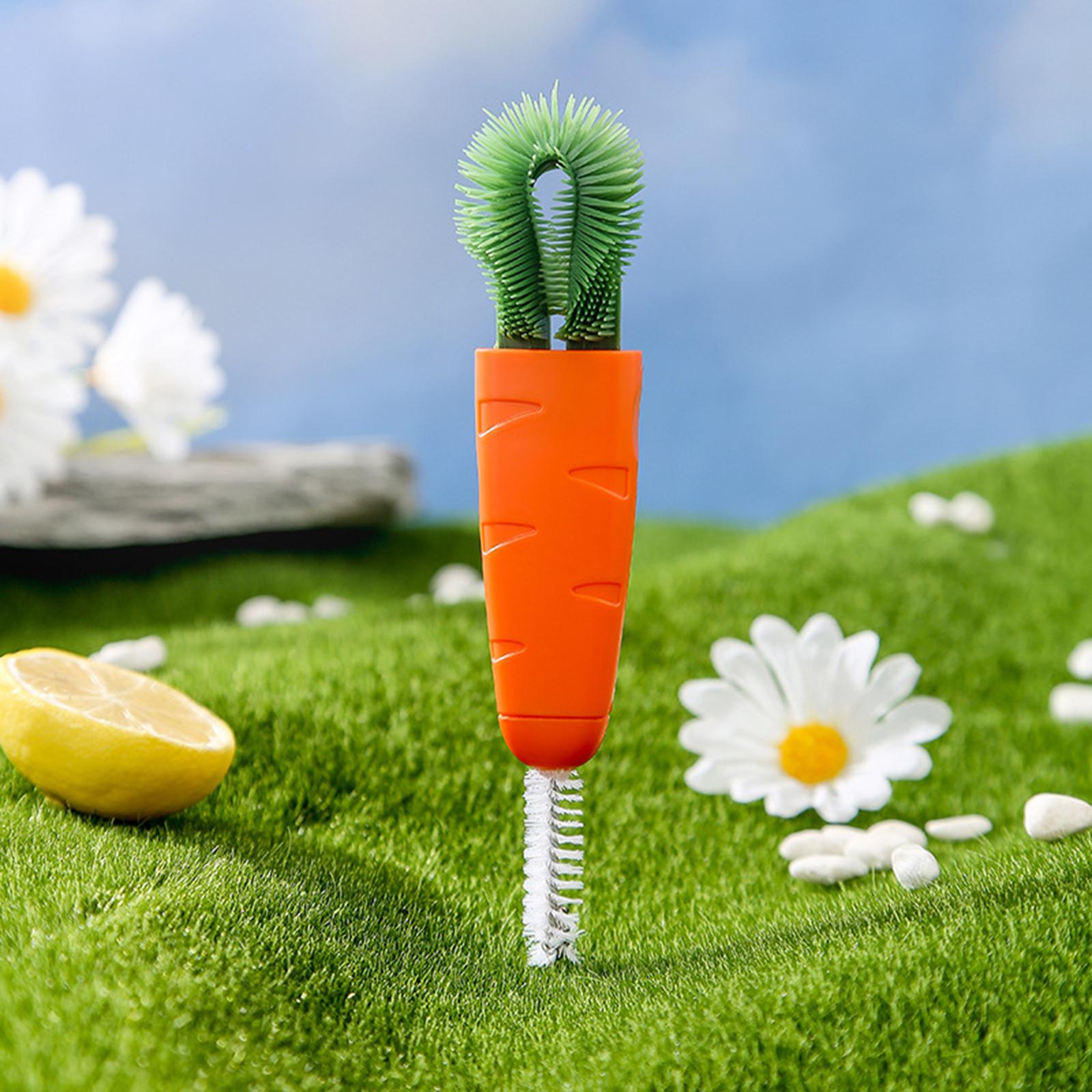 Creative Carrot Shape Cup Brush for Bottle Mouth Cover Gap Corner Cup Lid carrot