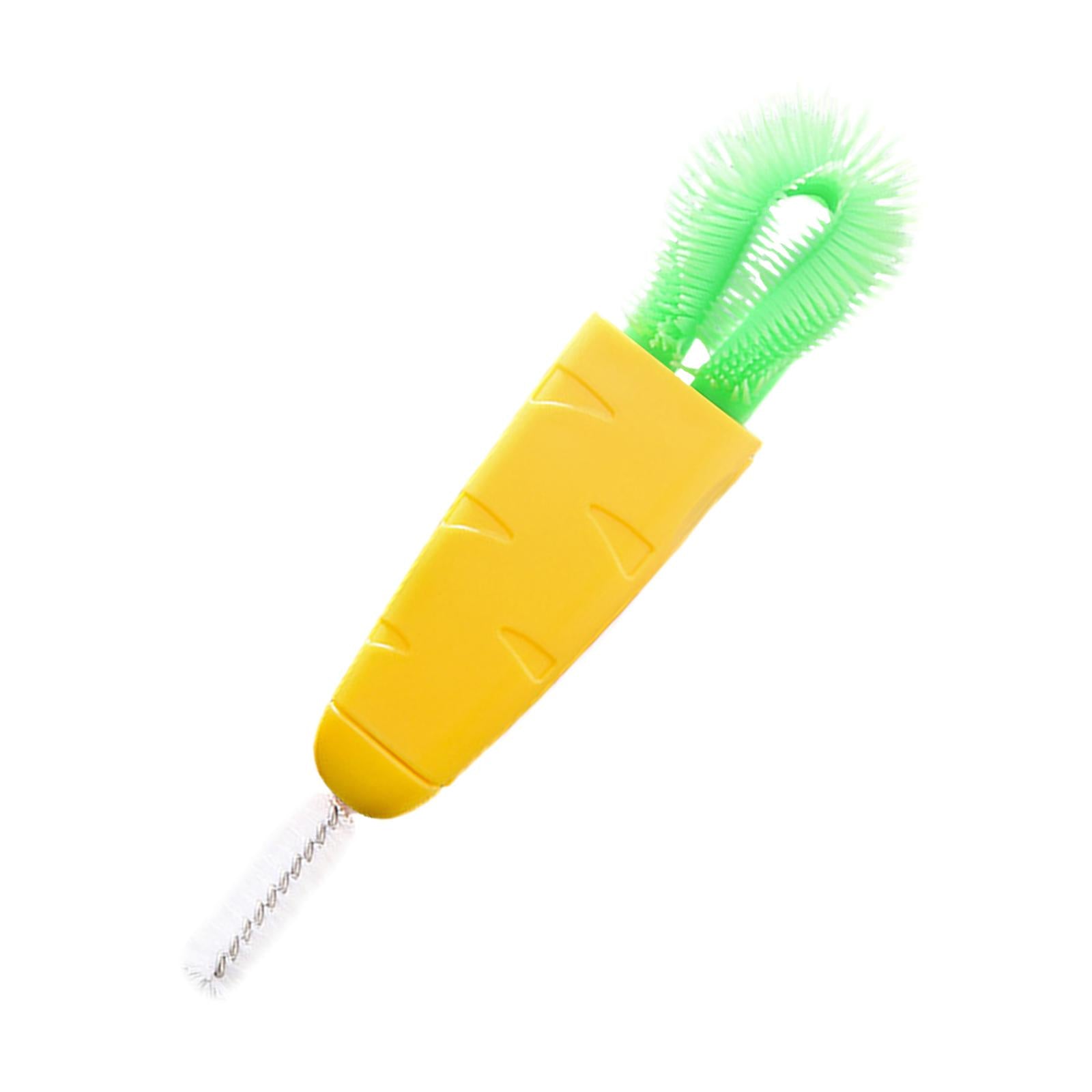 Creative Carrot Shape Cup Brush for Bottle Mouth Cover Gap Corner Cup Lid pineapple yellow