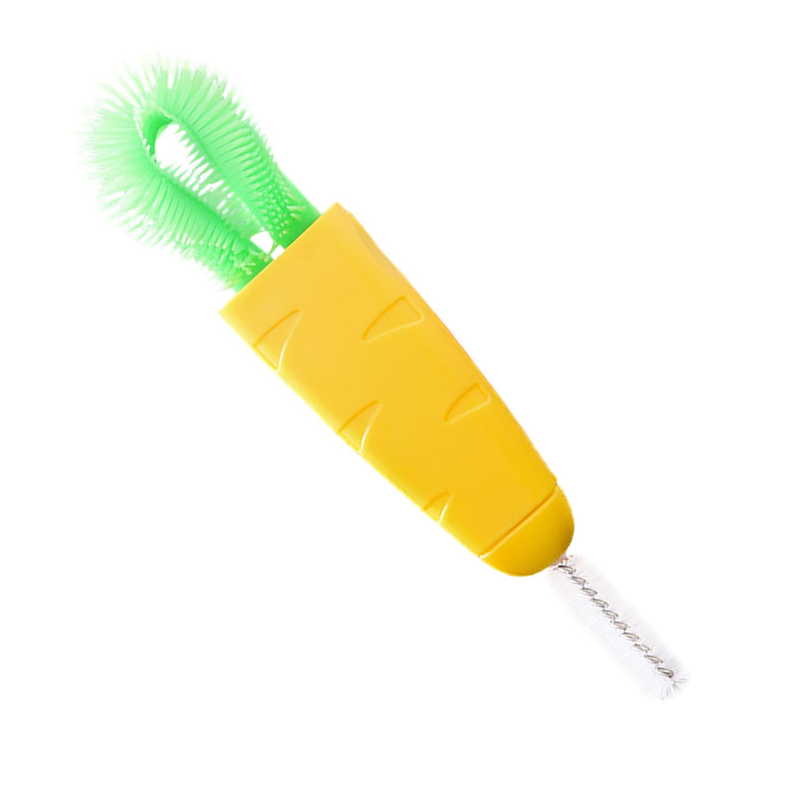 Creative Carrot Shape Cup Brush for Bottle Mouth Cover Gap Corner Cup Lid pineapple yellow