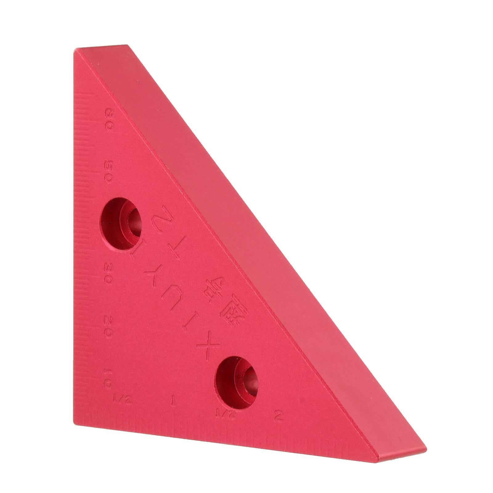 Aluminum Alloy Angle Ruler Inch Metric Triangle Ruler Woodwork Right Angle B