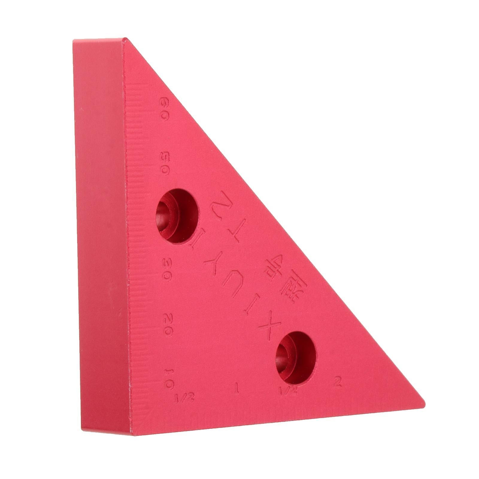 Aluminum Alloy Angle Ruler Inch Metric Triangle Ruler Woodwork Right Angle B