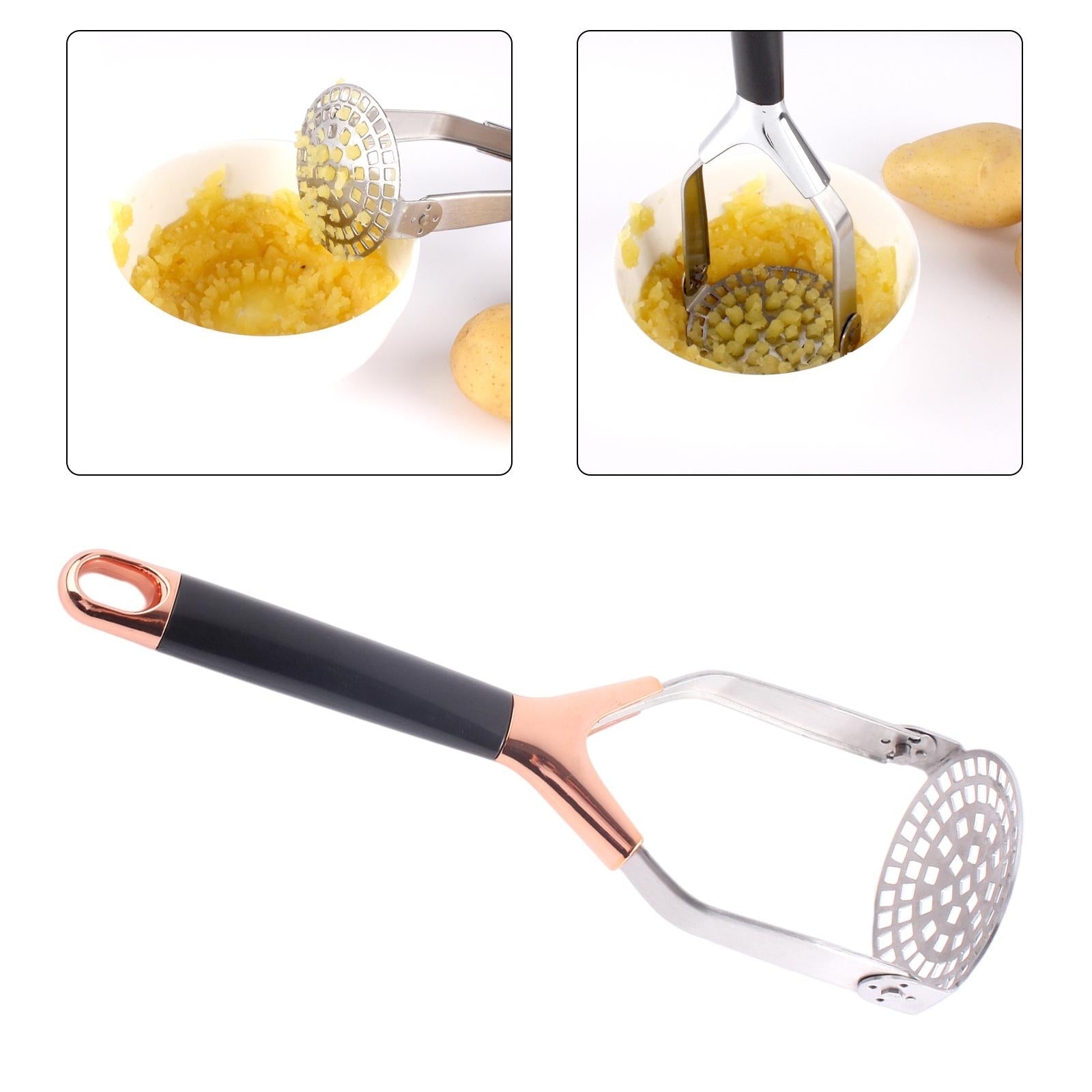 Potato Masher Potato Kitchen Tool for Banana Bread Potato Fruit Rose Golden