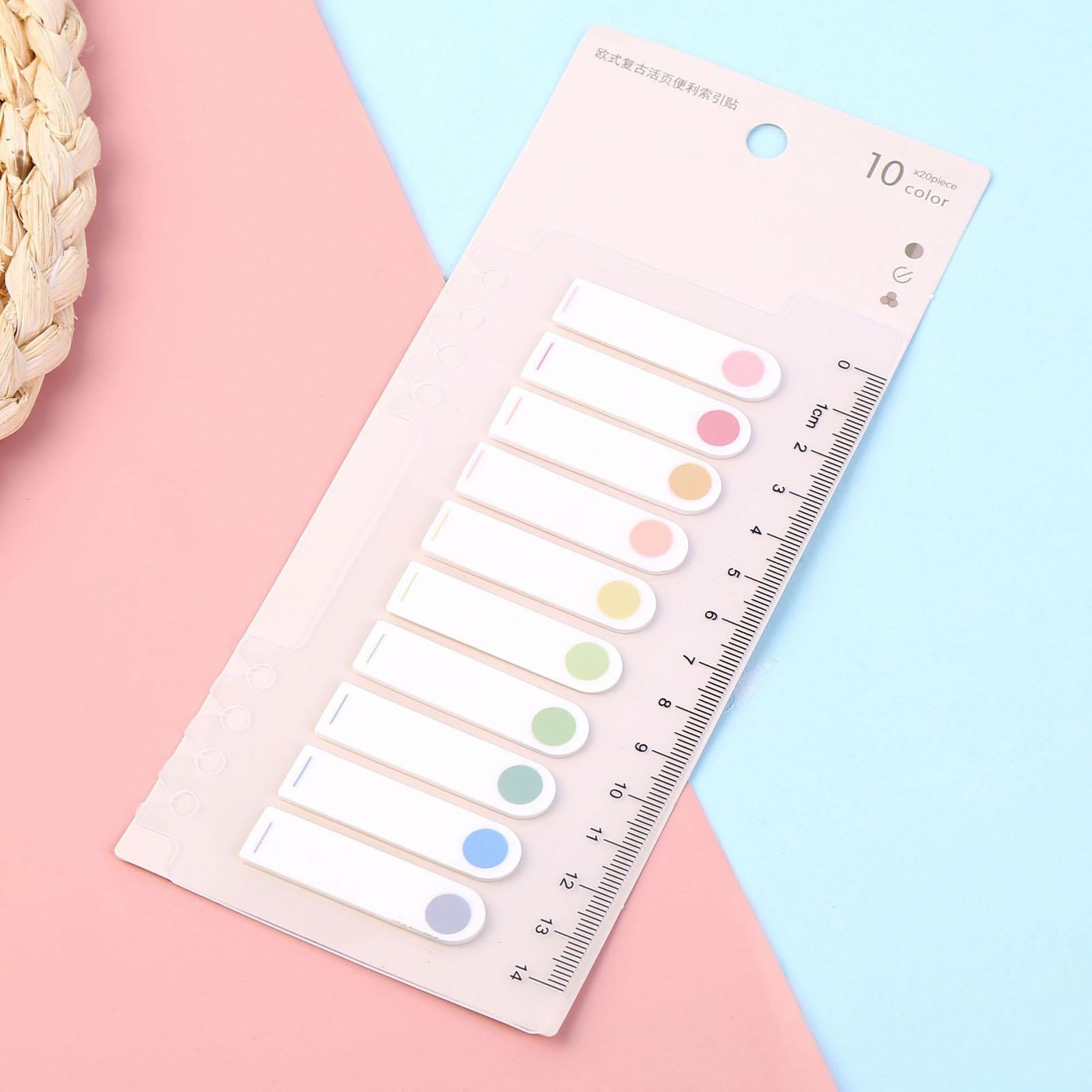 Writable Sticky Notes Index Tabs Macaron Labels Morandi for Filing Cabinets dots
