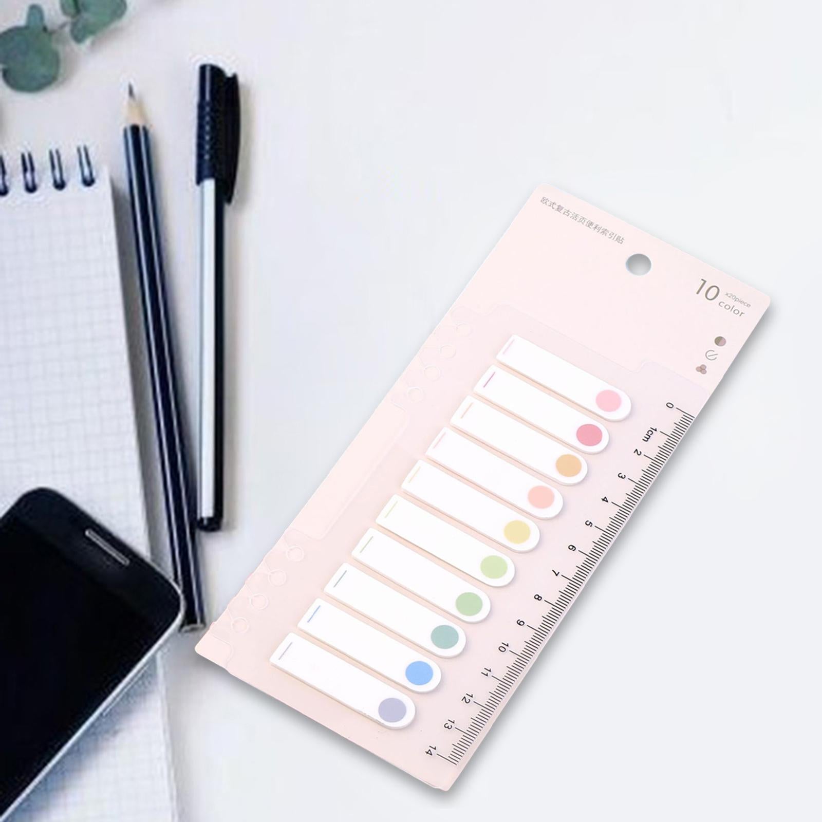 Writable Sticky Notes Index Tabs Macaron Labels Morandi for Filing Cabinets dots