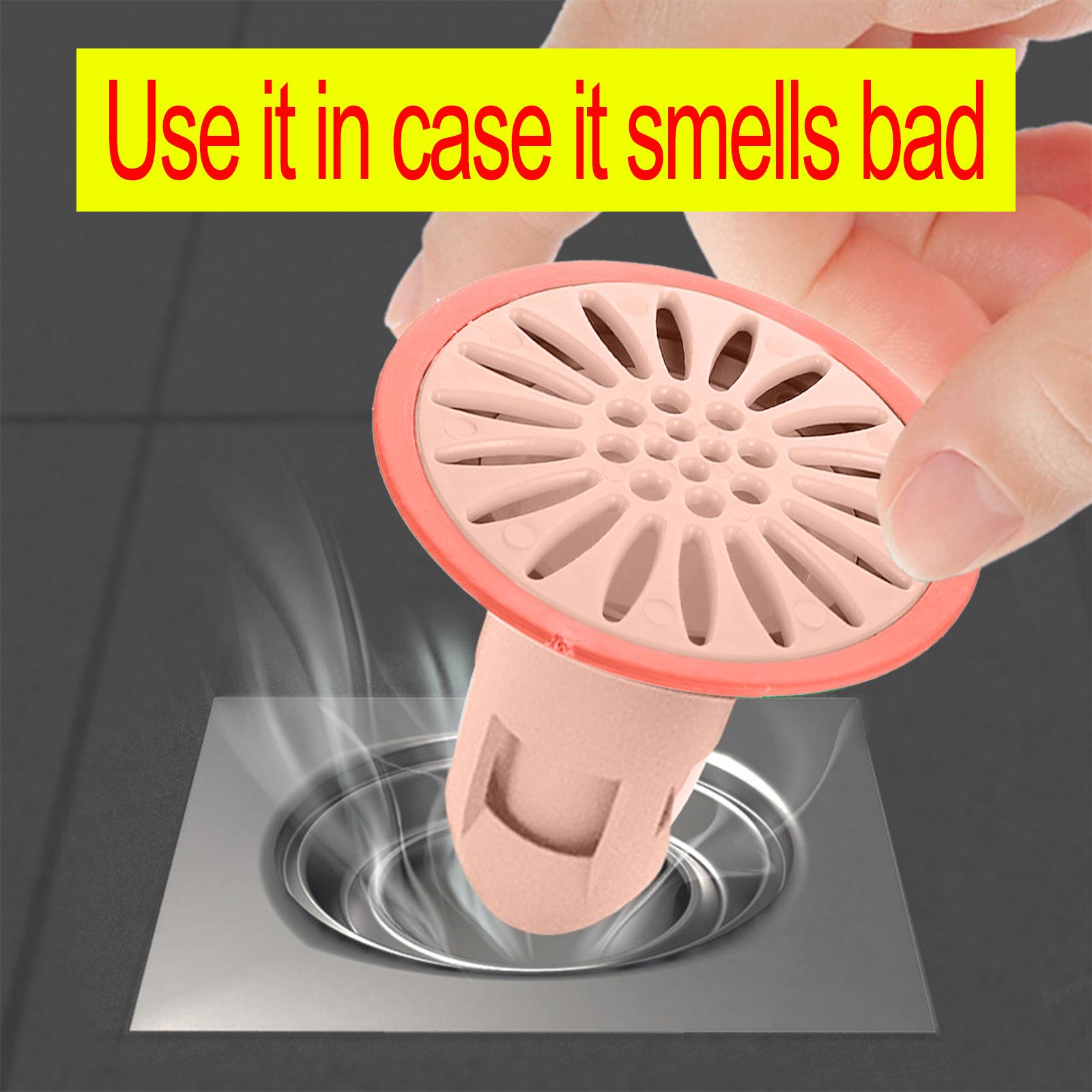 Deodorant Floor Drain Core Anti-Odor Backflow Preventer for Bathroom Kitchen Pink