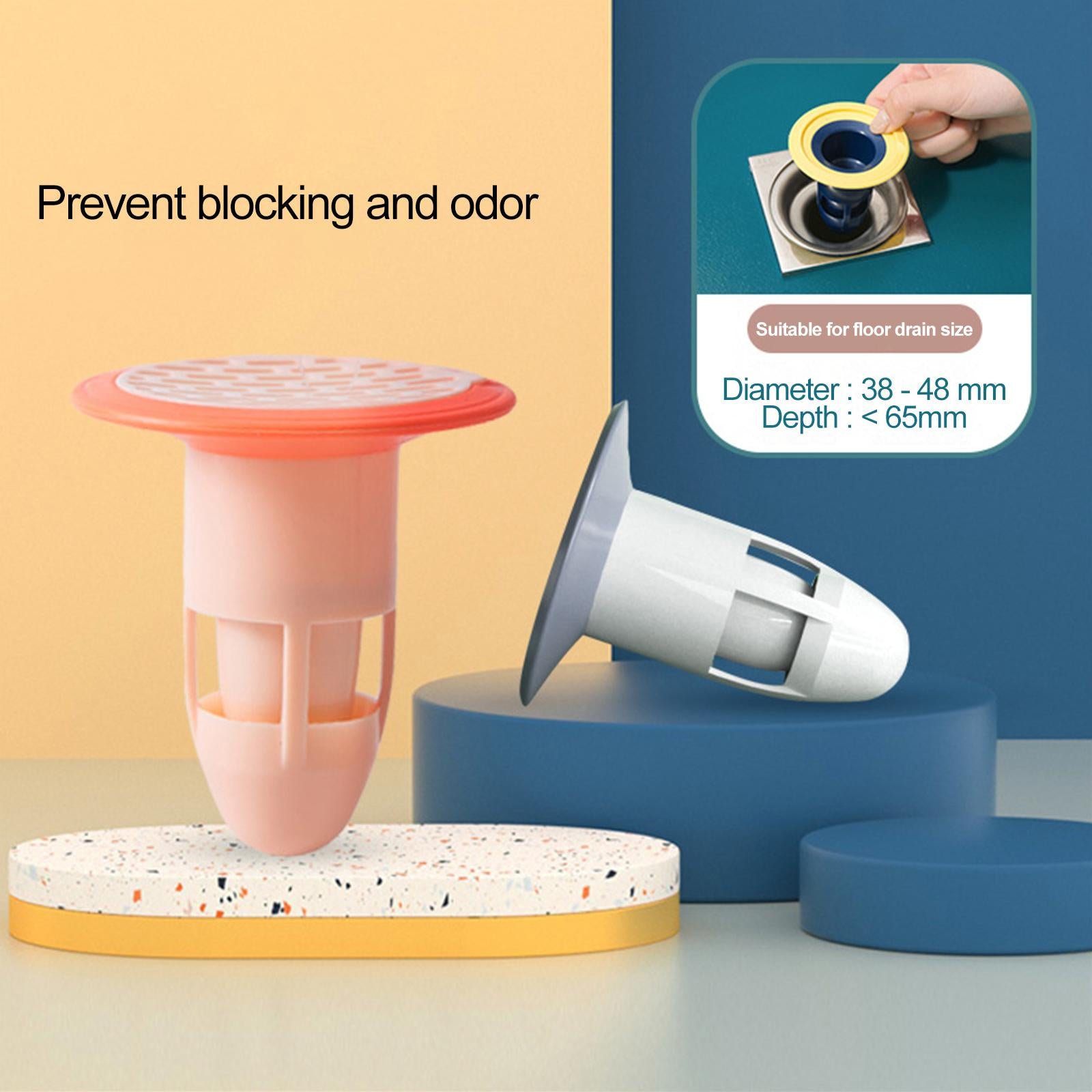 Deodorant Floor Drain Core Anti-Odor Backflow Preventer for Bathroom Kitchen Pink