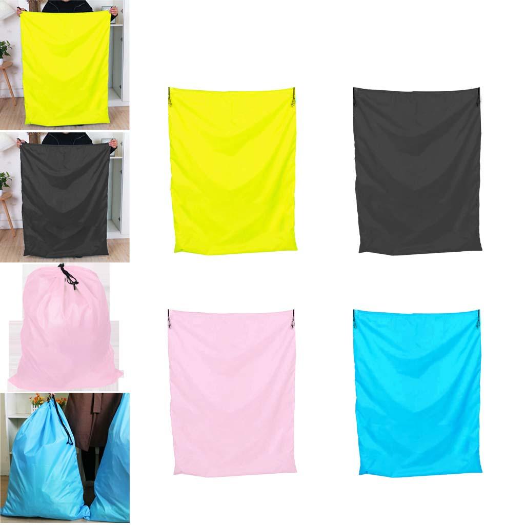 94x120cm Multipurpose Drawstring Laundry Bags for Underbed, Quilts, Pillows Yellow