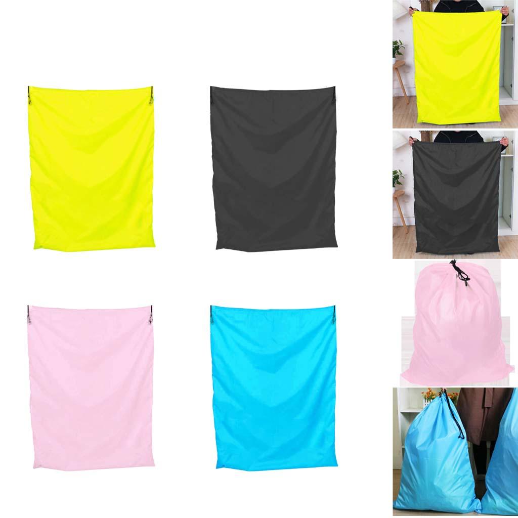94x120cm Multipurpose Drawstring Laundry Bags for Underbed, Quilts, Pillows Yellow