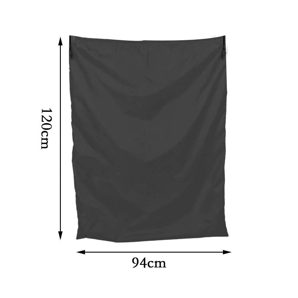 94x120cm Multipurpose Drawstring Laundry Bags for Underbed, Quilts, Pillows Black