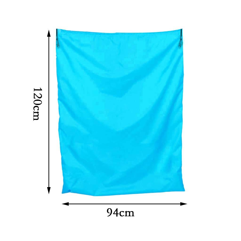94x120cm Multipurpose Drawstring Laundry Bags for Underbed, Quilts, Pillows Blue