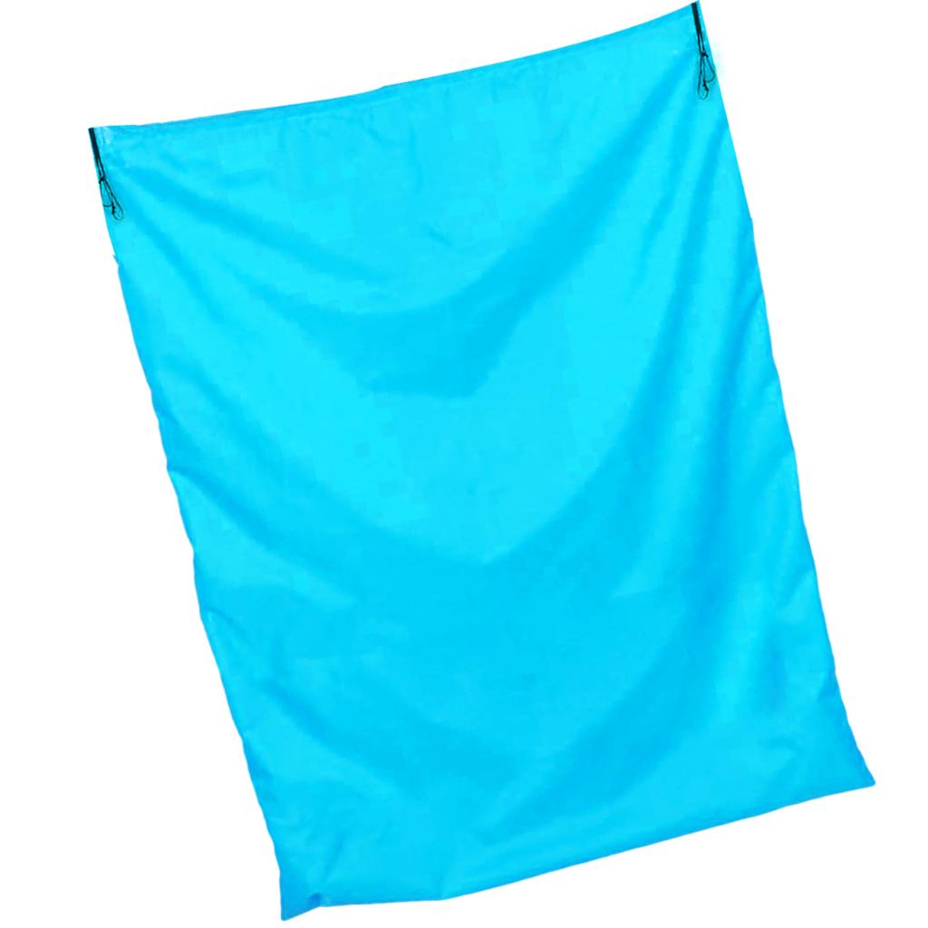 94x120cm Multipurpose Drawstring Laundry Bags for Underbed, Quilts, Pillows Blue