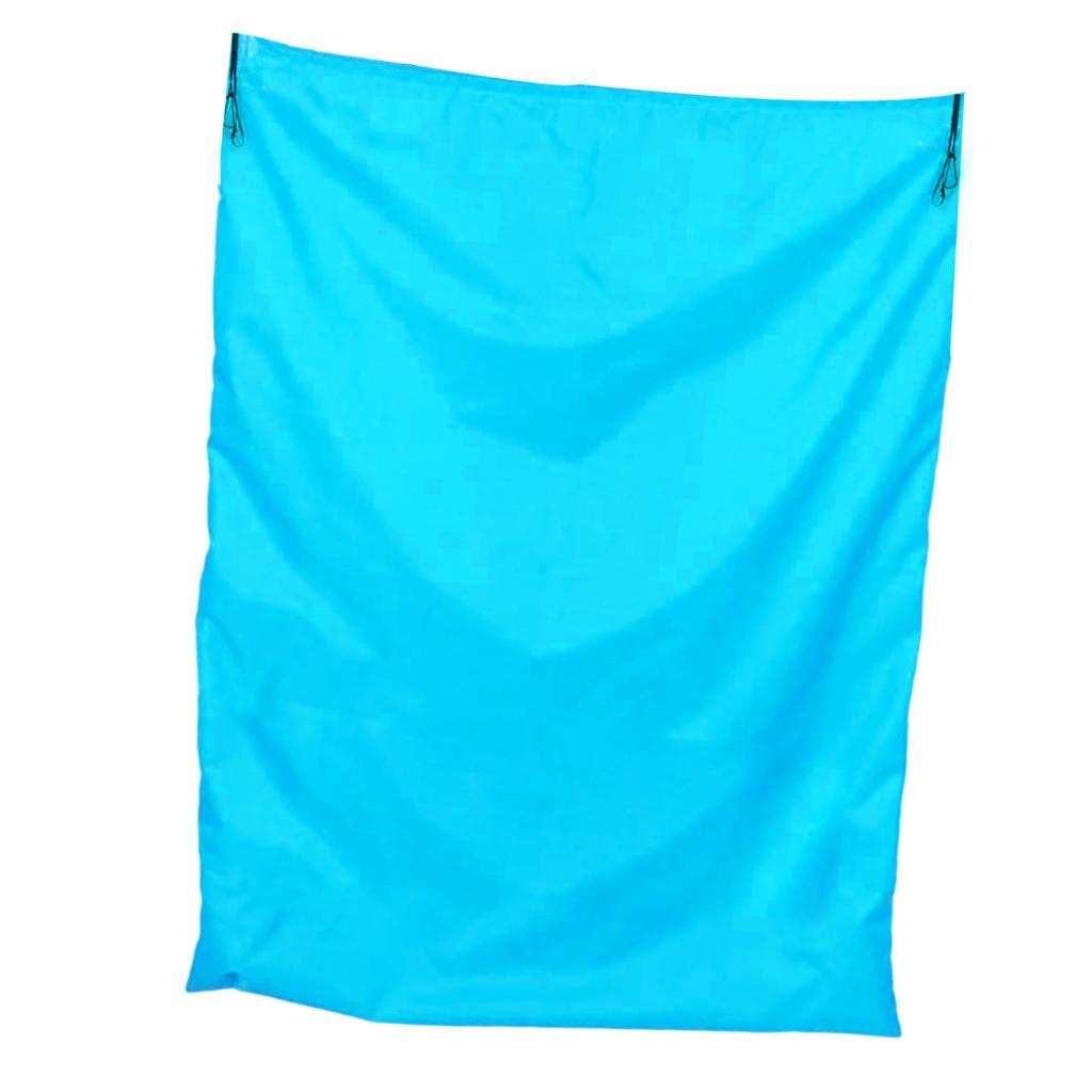 94x120cm Multipurpose Drawstring Laundry Bags for Underbed, Quilts, Pillows Blue