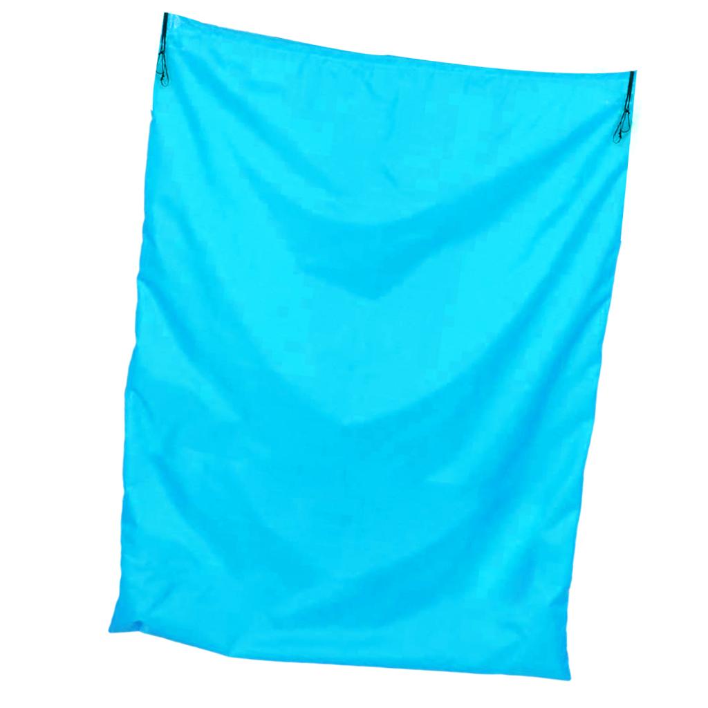 94x120cm Multipurpose Drawstring Laundry Bags for Underbed, Quilts, Pillows Blue