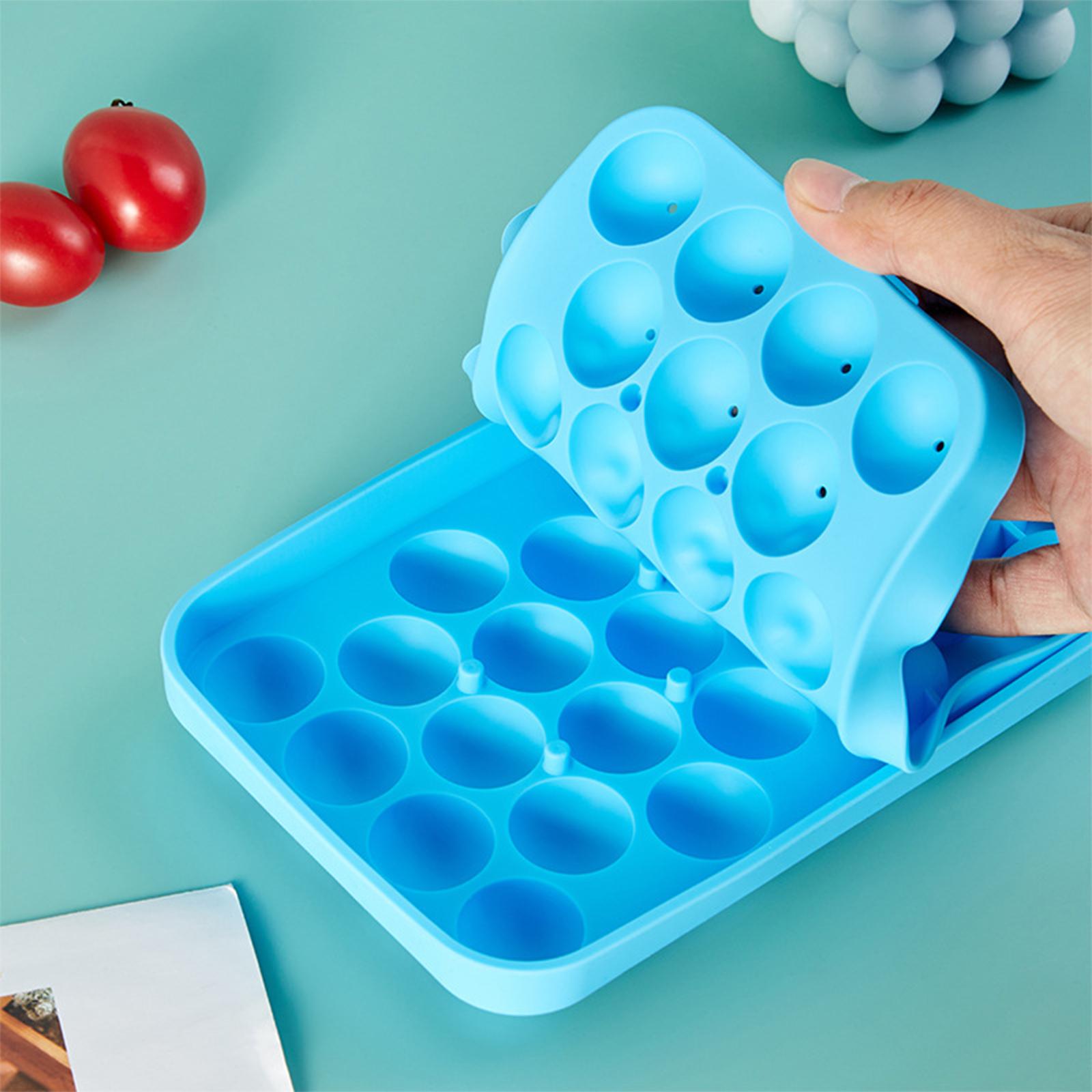 25 Slot Ice Ball Mold Silicone Ice Hockey Mold DIY Kitchen Tool Pink
