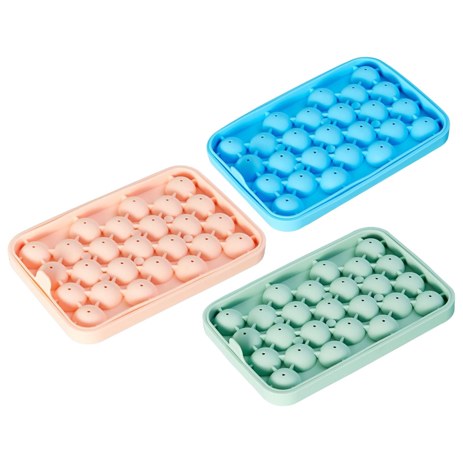 25 Slot Ice Ball Mold Silicone Ice Hockey Mold DIY Kitchen Tool Pink