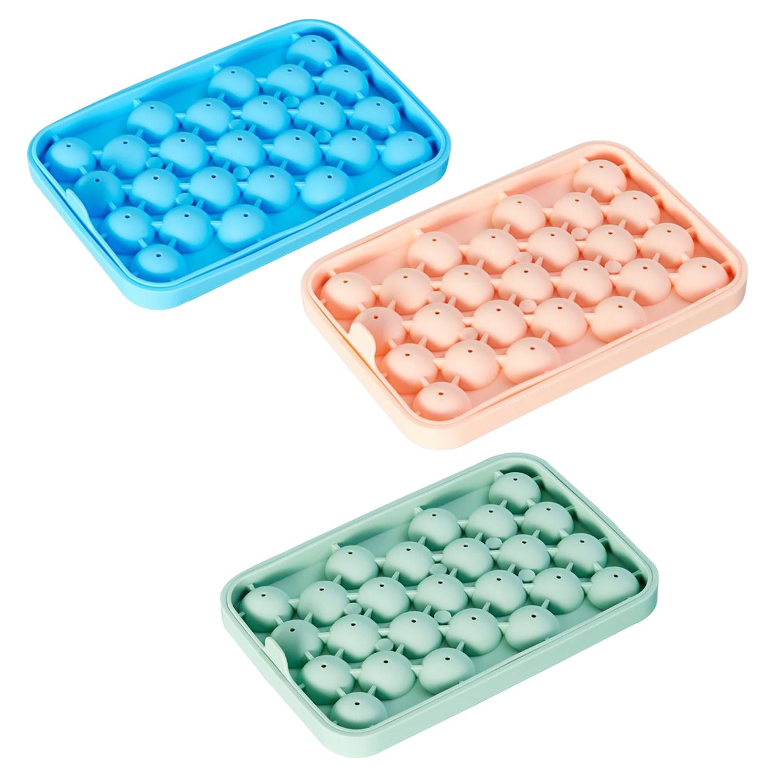 25 Slot Ice Ball Mold Silicone Ice Hockey Mold DIY Kitchen Tool Pink