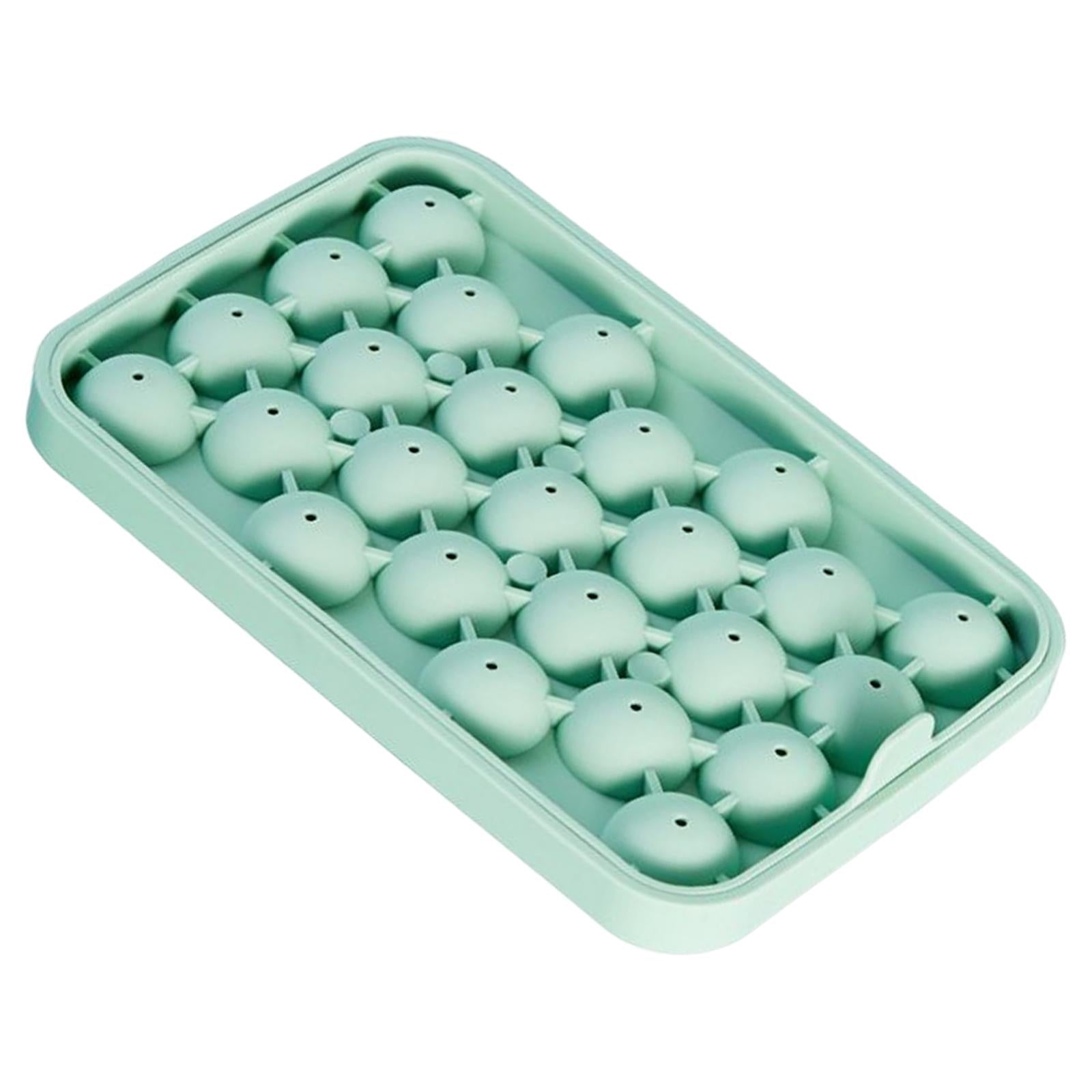 25 Slot Ice Ball Mold Silicone Ice Hockey Mold DIY Kitchen Tool Green