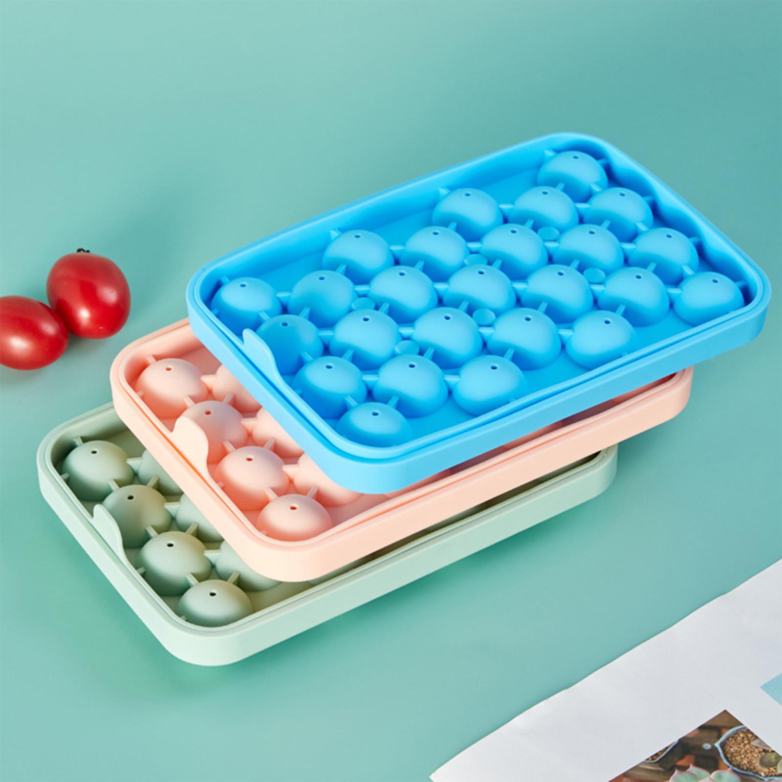25 Slot Ice Ball Mold Silicone Ice Hockey Mold DIY Kitchen Tool Green