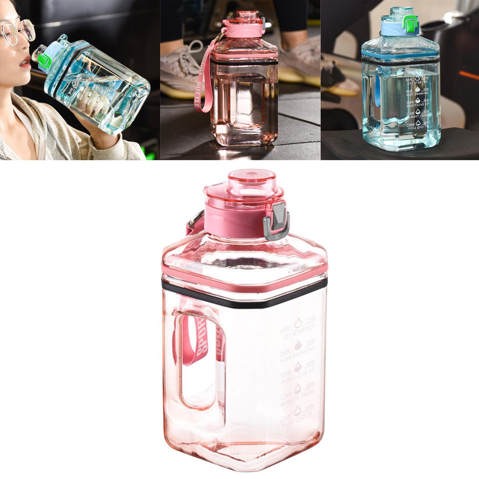 2.2L Sports Water Bottles Gym Bottle for Outdoor Sports Fitness Office Pink