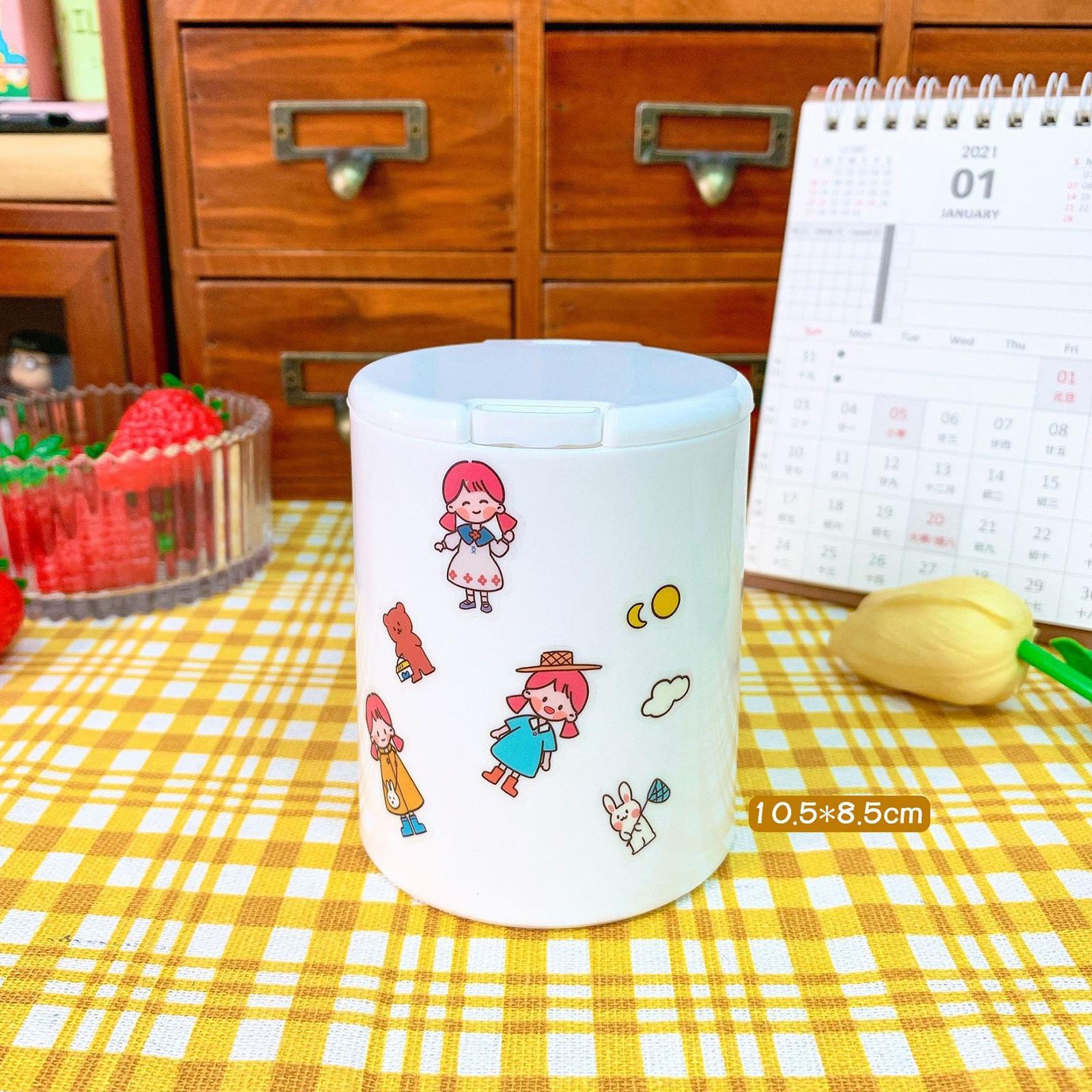 Countertop Storage Box Small Items Storage Container Gifts Round Bucket