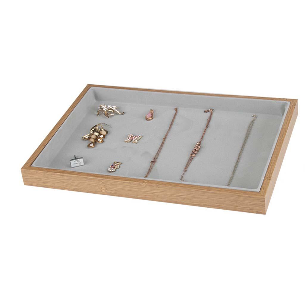 Velvet Jewelry Tray Bead Pendant Showcase Stackable for Woman Gift Store