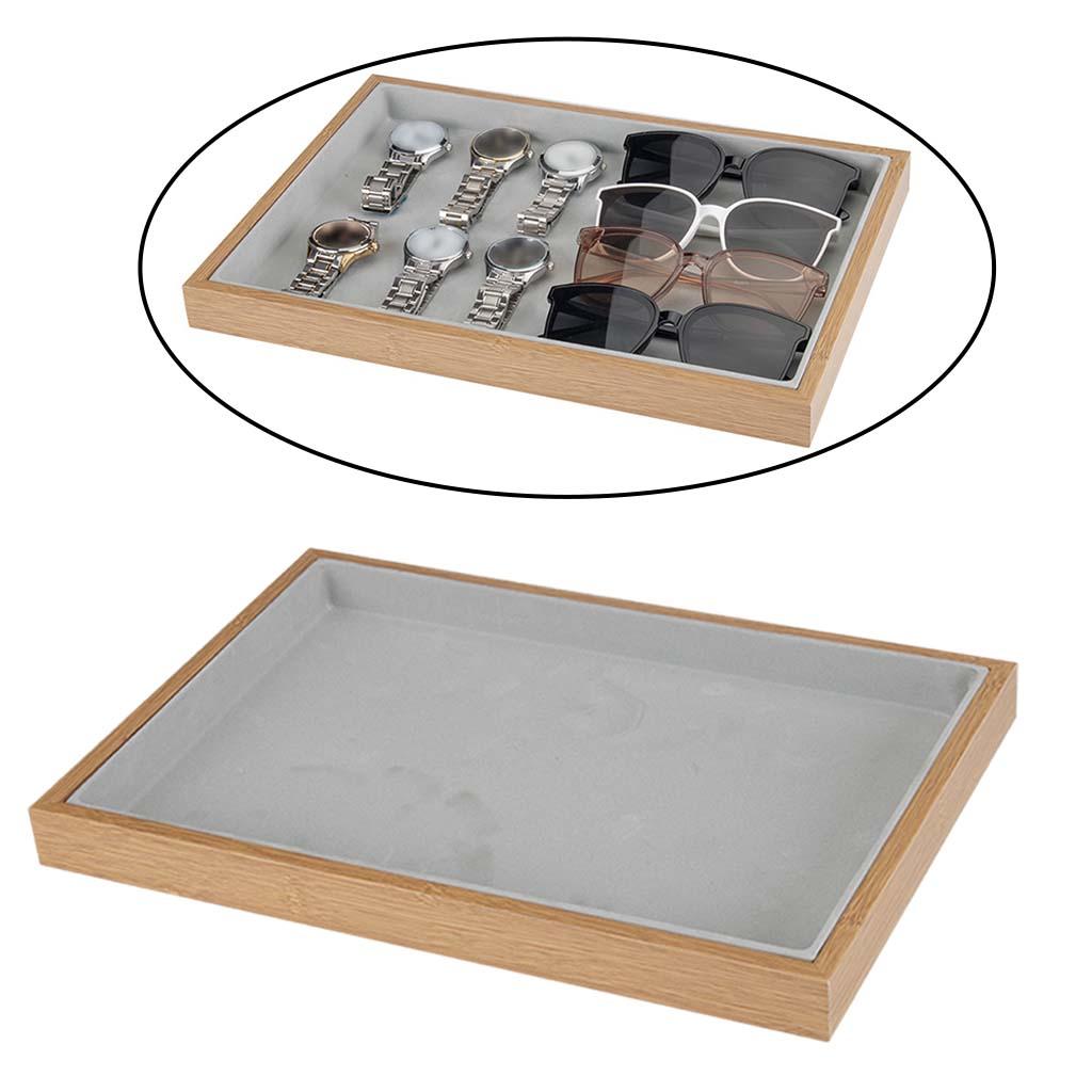 Velvet Jewelry Tray Bead Pendant Showcase Stackable for Woman Gift Store