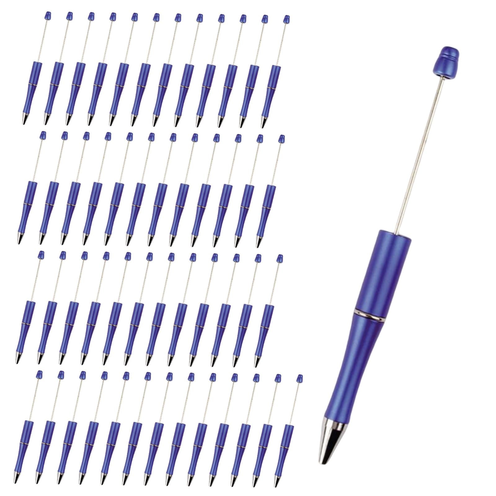 50x Bead Pens Ballpoint Pen Ball Pen for Office School Blue