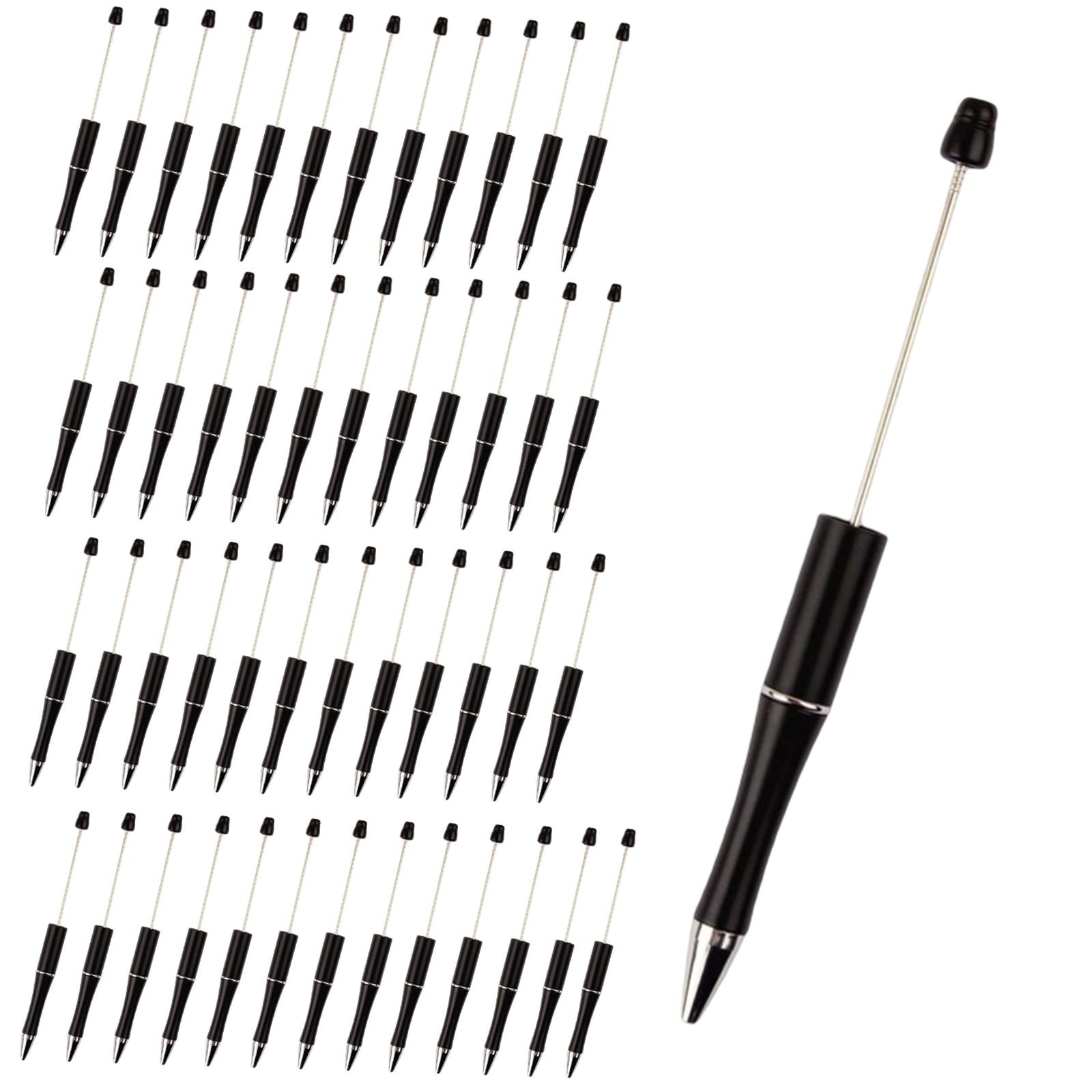 50x Bead Pens Ballpoint Pen Ball Pen for Office School Black