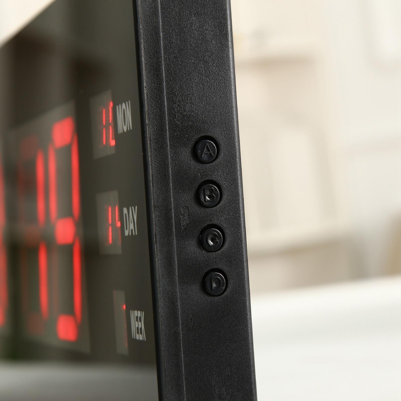 Large Digital Wall Clock Easy Viewing Big Red Number LED Tools for Kitchen