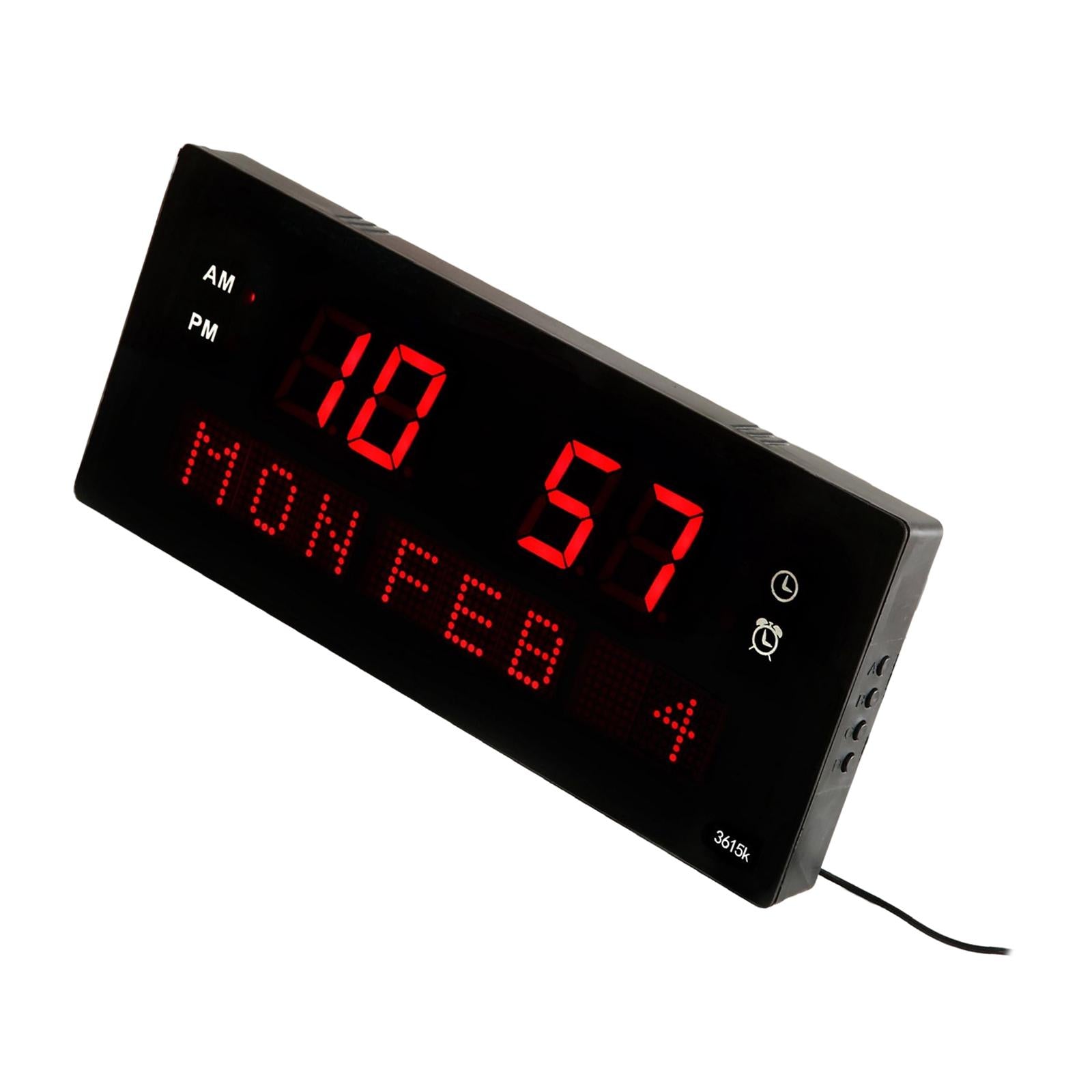Large Digital Wall Clock Easy Viewing Big Red Number LED Tools for Kitchen