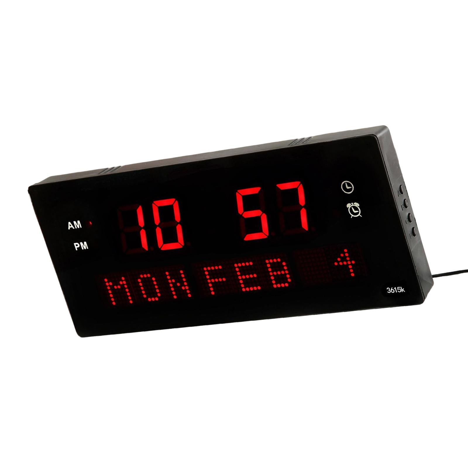 Large Digital Wall Clock Easy Viewing Big Red Number LED Tools for Kitchen