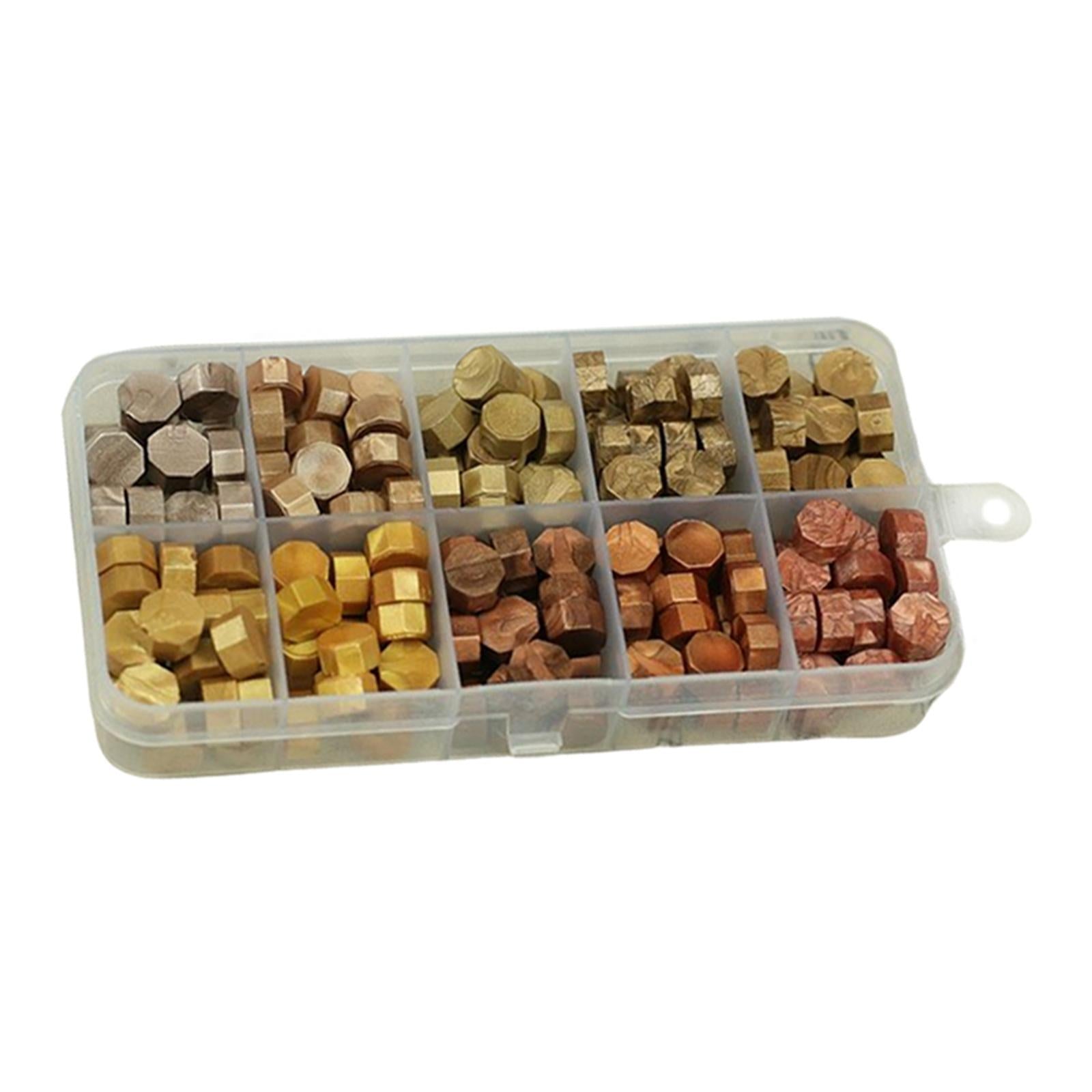 600Pcs Multi Color Wax Seal Beads DIY Sealing Wax Bead for Wine Packages Gold Mix