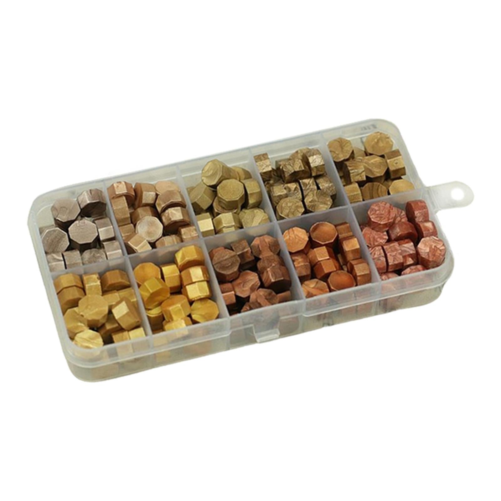600Pcs Multi Color Wax Seal Beads DIY Sealing Wax Bead for Wine Packages Gold Mix