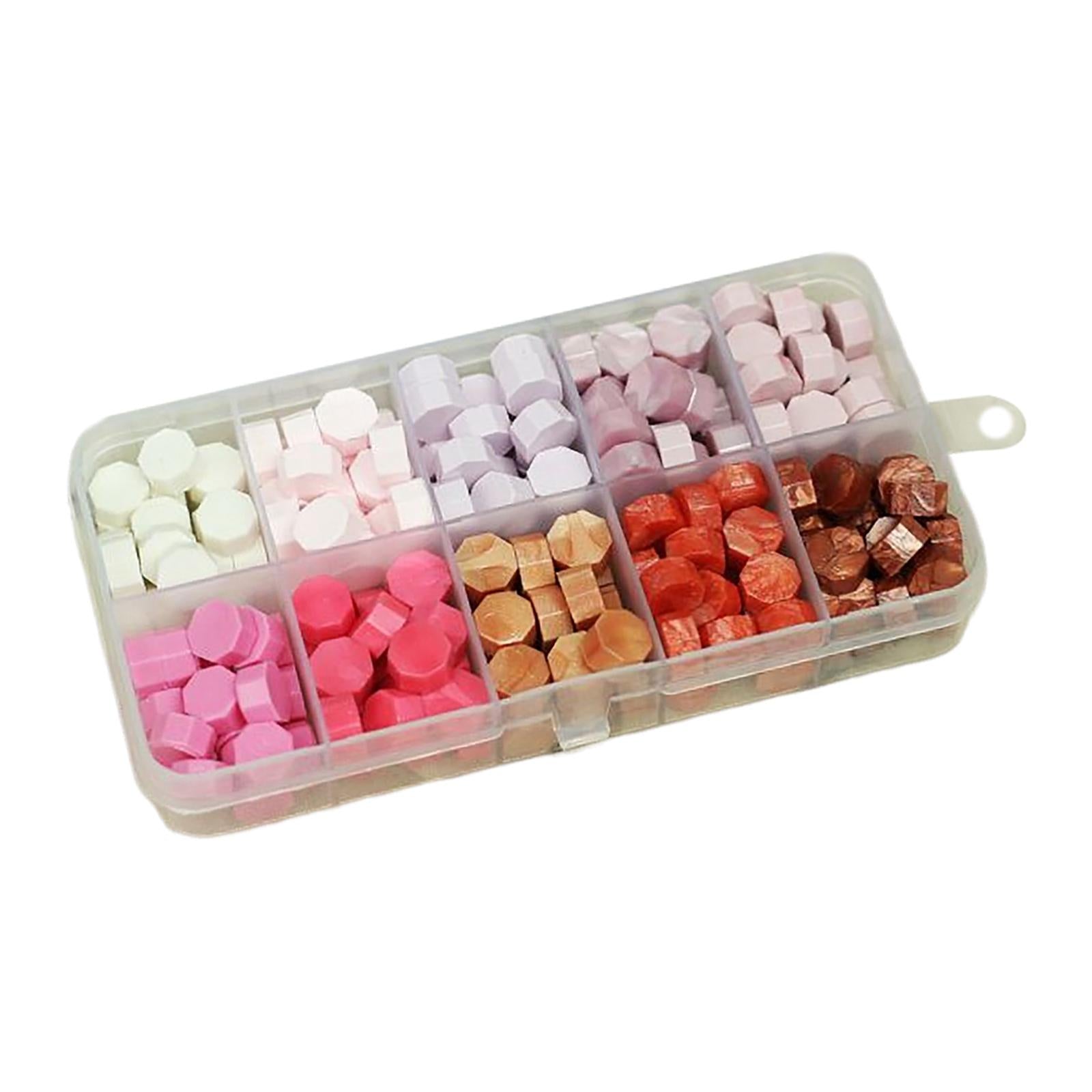 600Pcs Multi Color Wax Seal Beads DIY Sealing Wax Bead for Wine Packages Pink