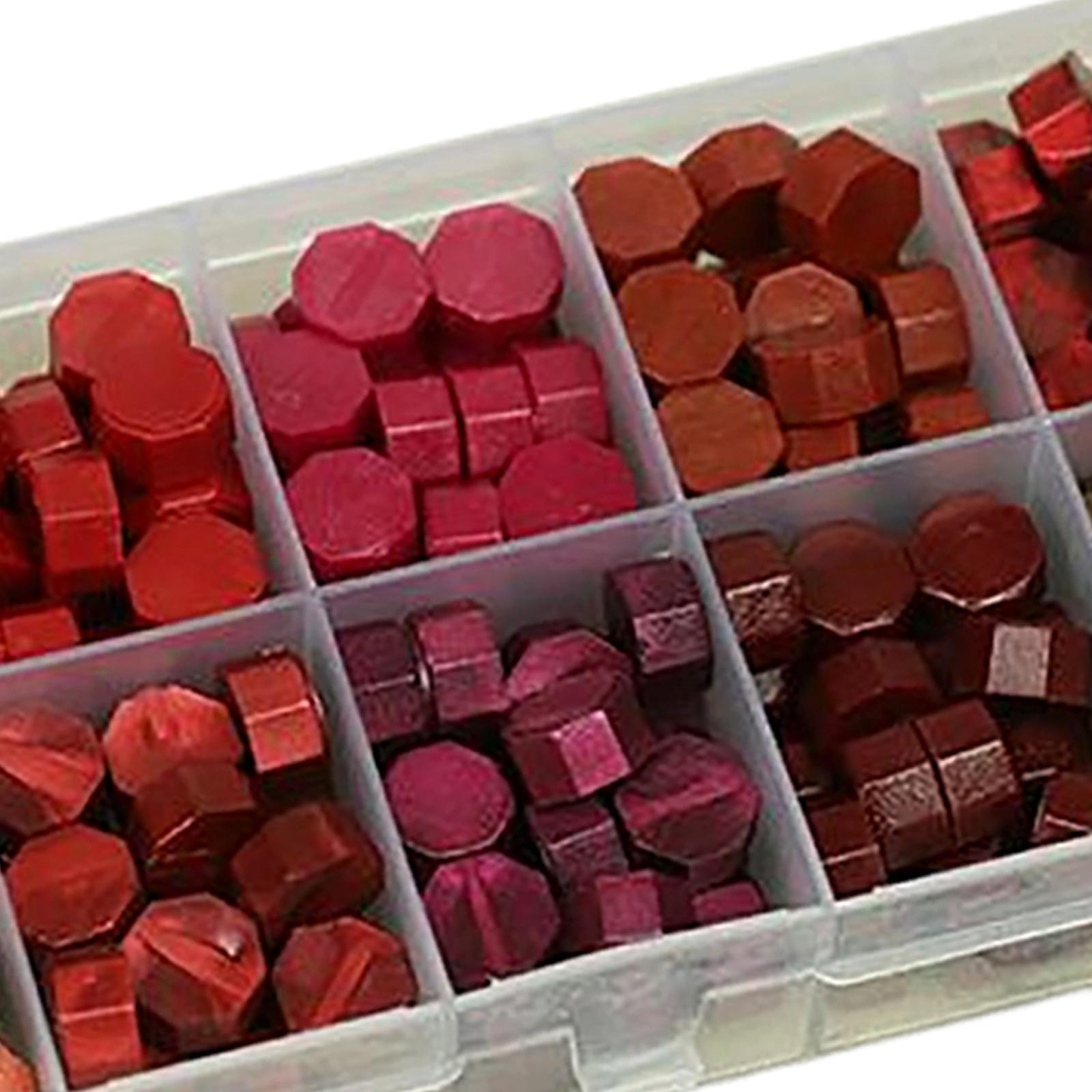 600Pcs Multi Color Wax Seal Beads DIY Sealing Wax Bead for Wine Packages Red Mix